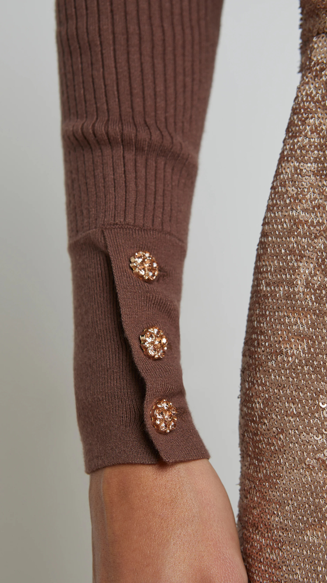Sky Button Detail Crop Crew - L'Agence