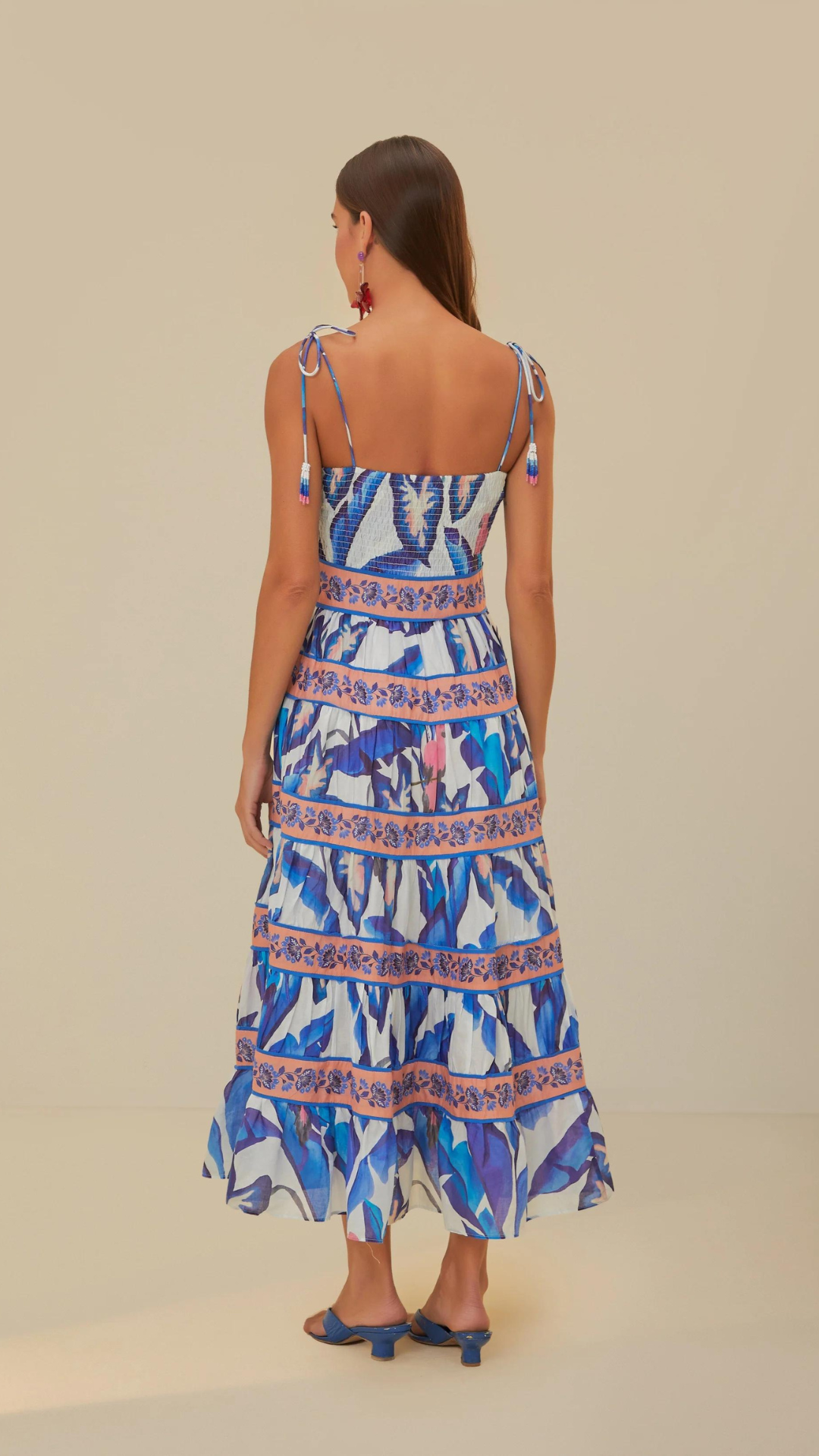 Blue Foliage Dress - Farm Rio