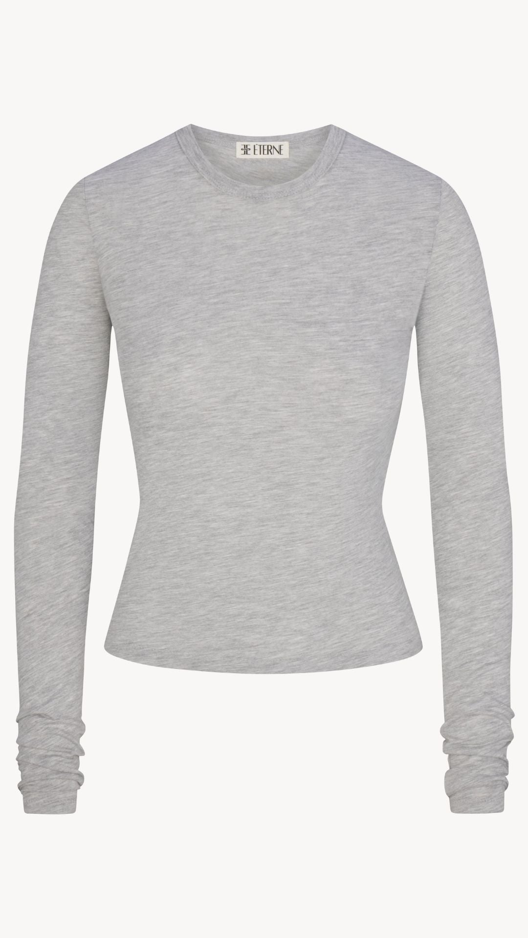 Fitted Crew Neck Long Sleeve T-Shirt