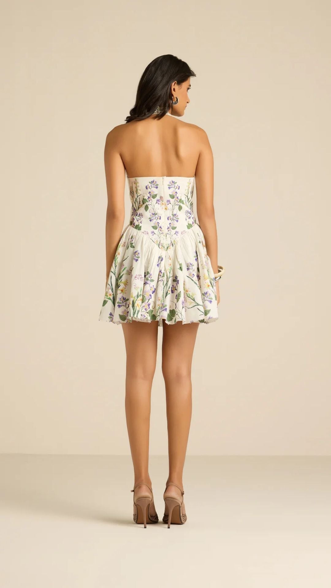 Anya Corset Mini Dress Ivory - Hemant and Nandita