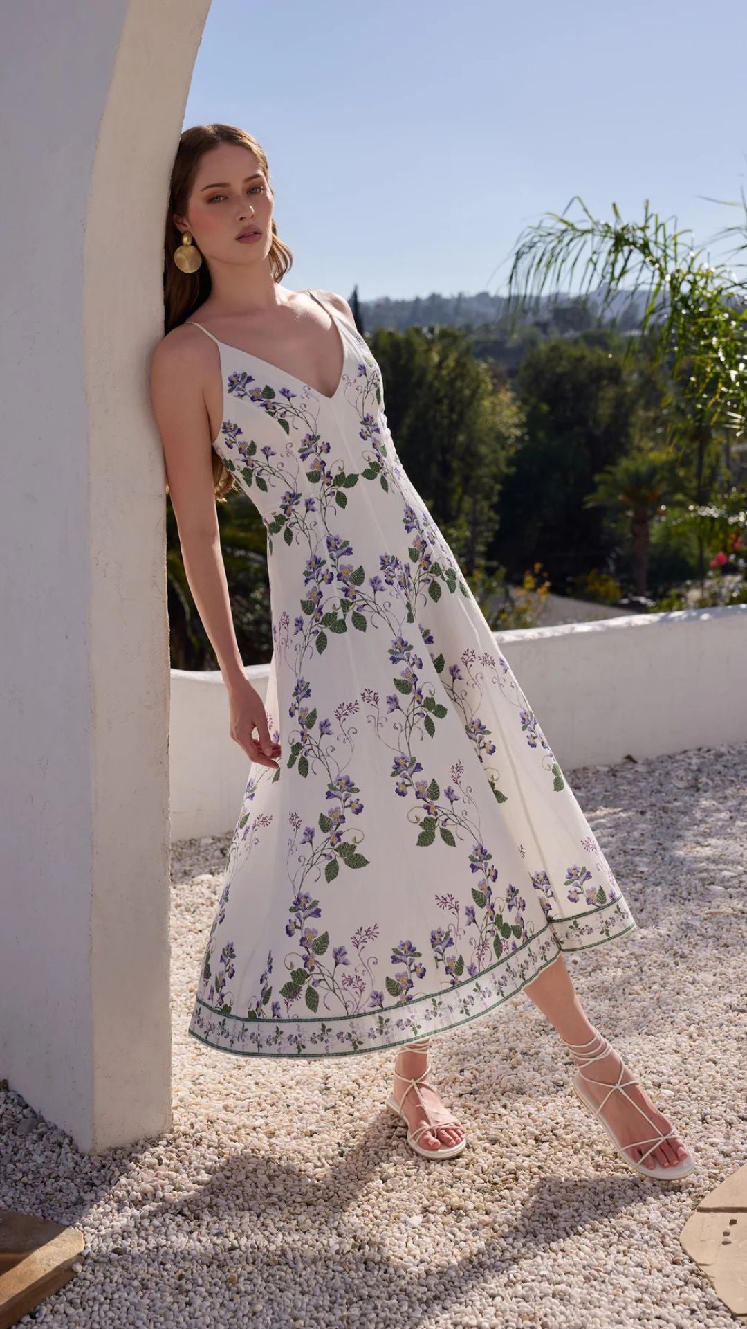 Anya Midi Dress Ivory - Hemant and Nandita
