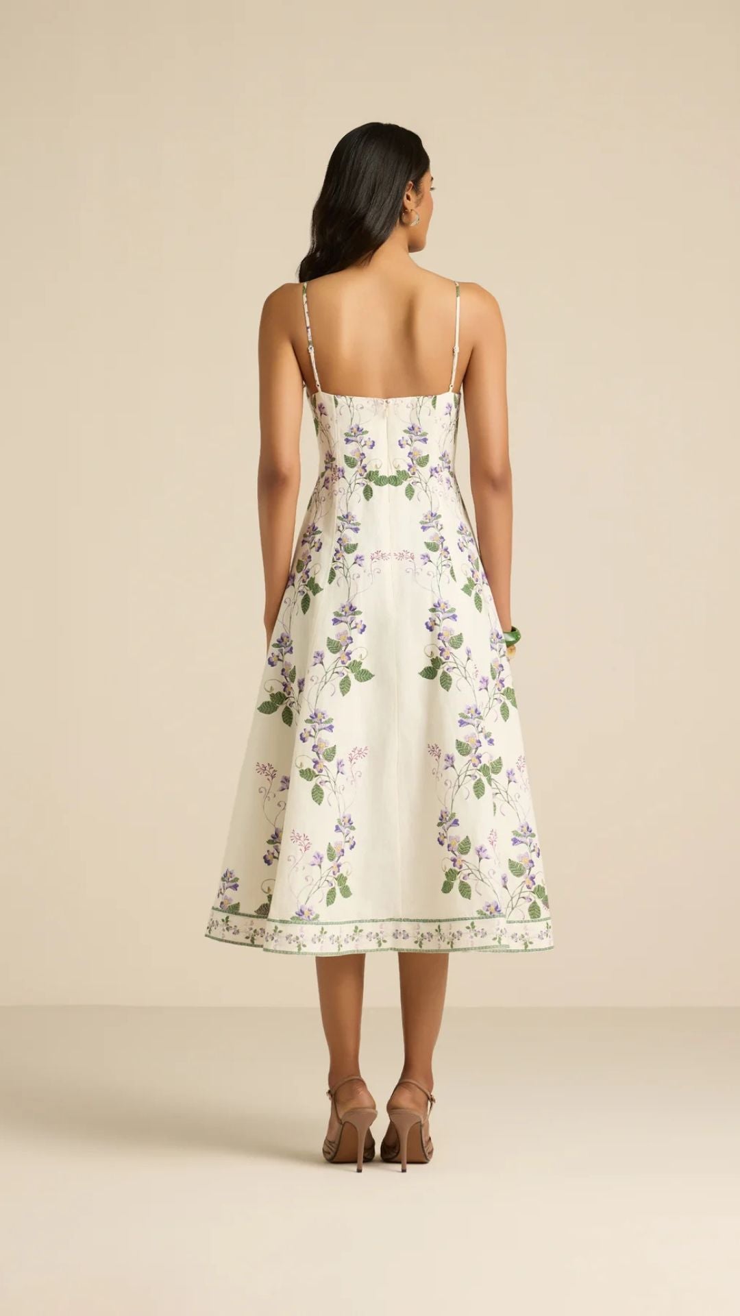 Anya Midi Dress Ivory - Hemant and Nandita