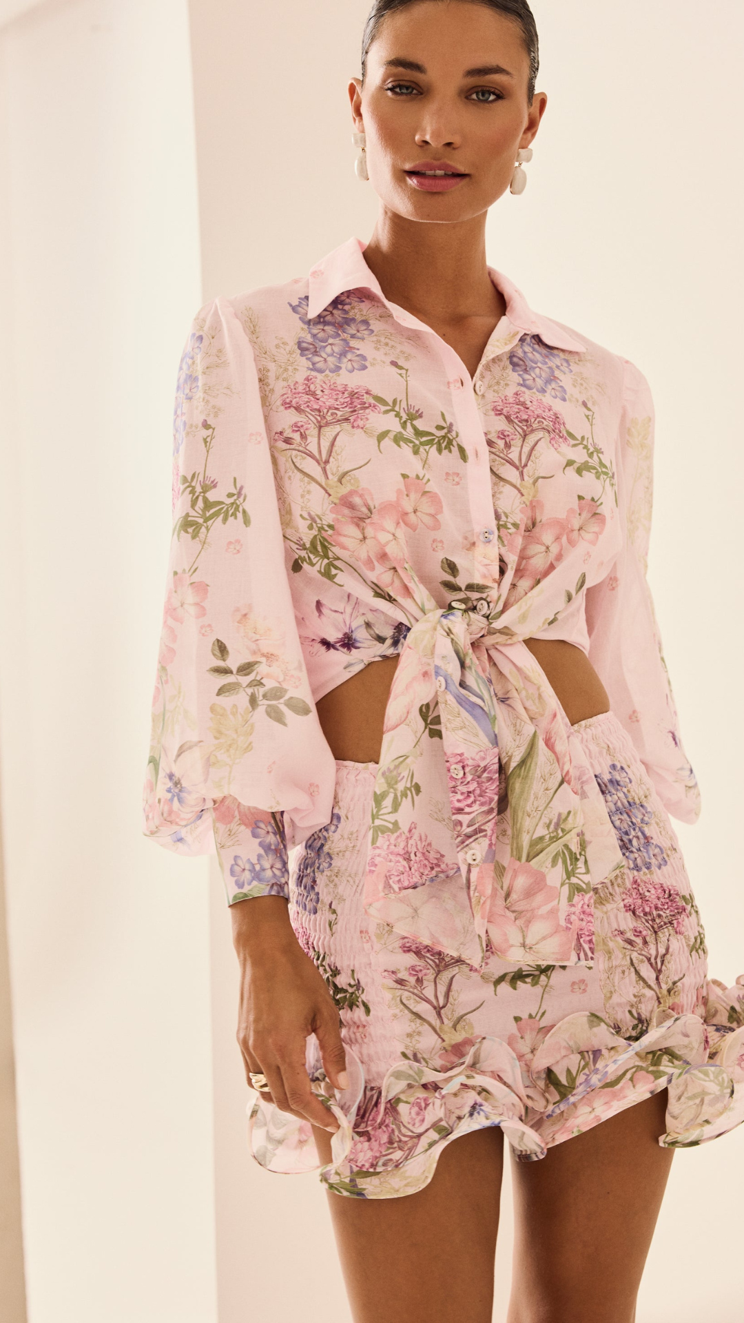Aster Blouse in Pink Botanic - Charo Ruiz