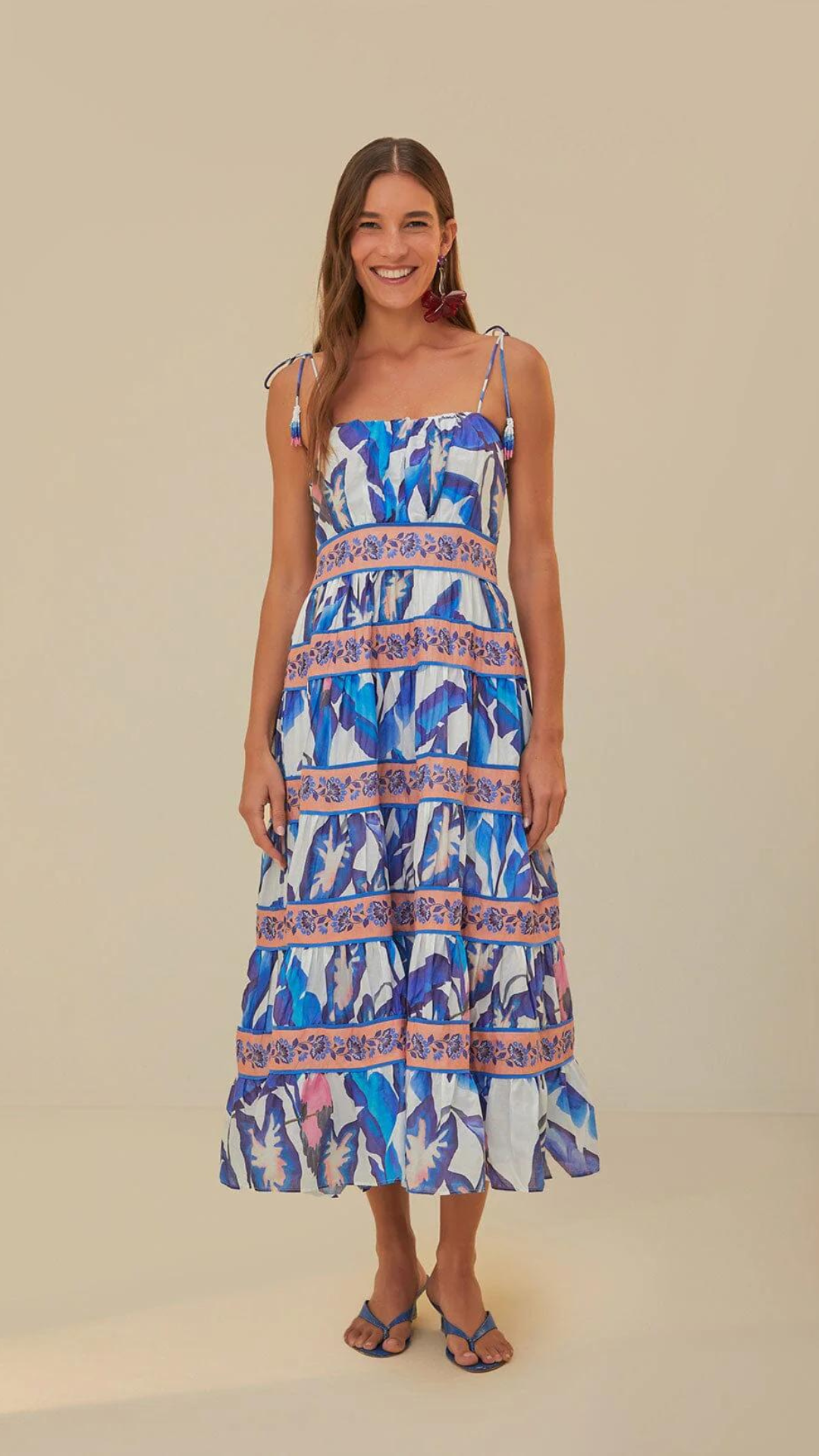 Blue Foliage Dress - Farm Rio