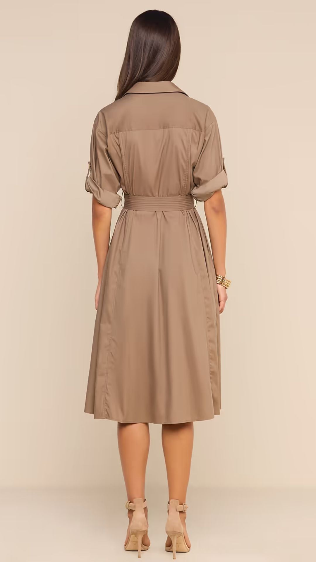 Callen Shirt Dress Cardamon - L'Agence