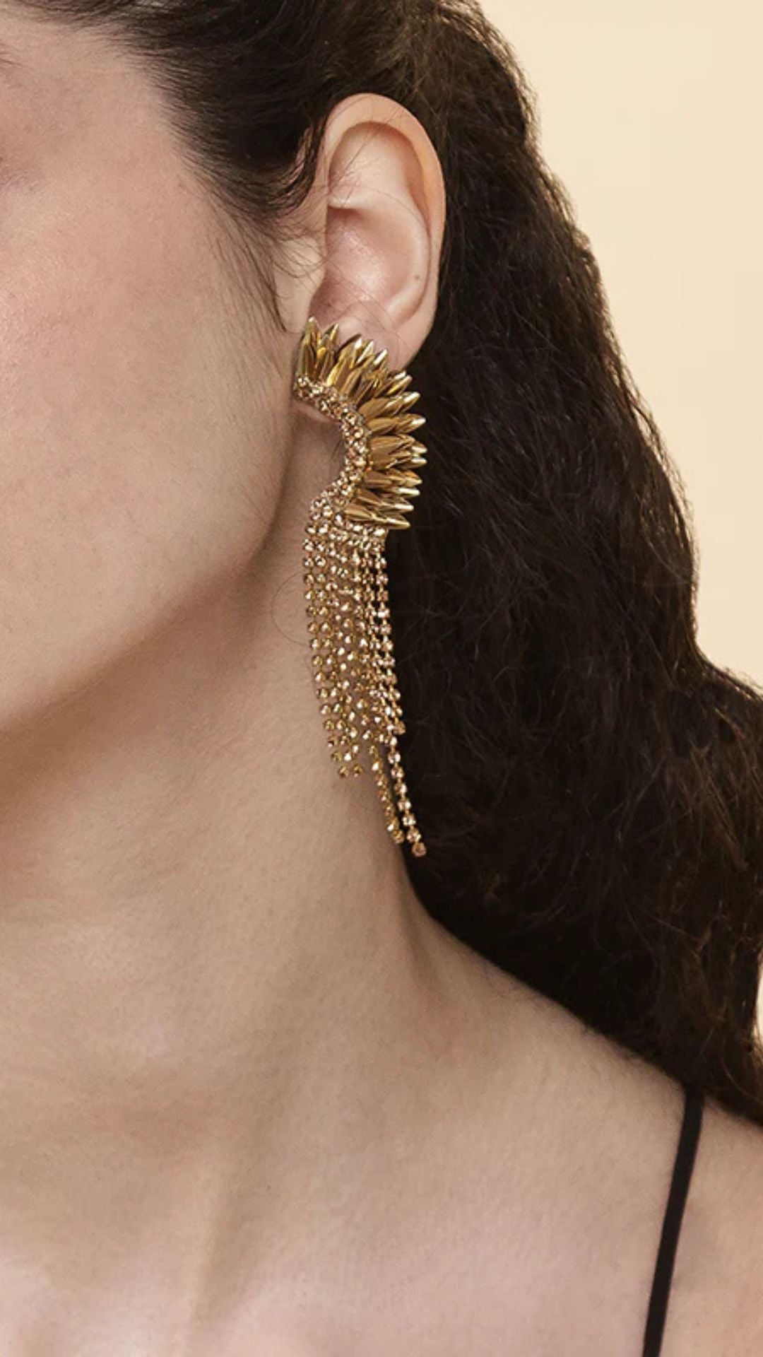Estella Earrings Gold - Deepa Gurnani