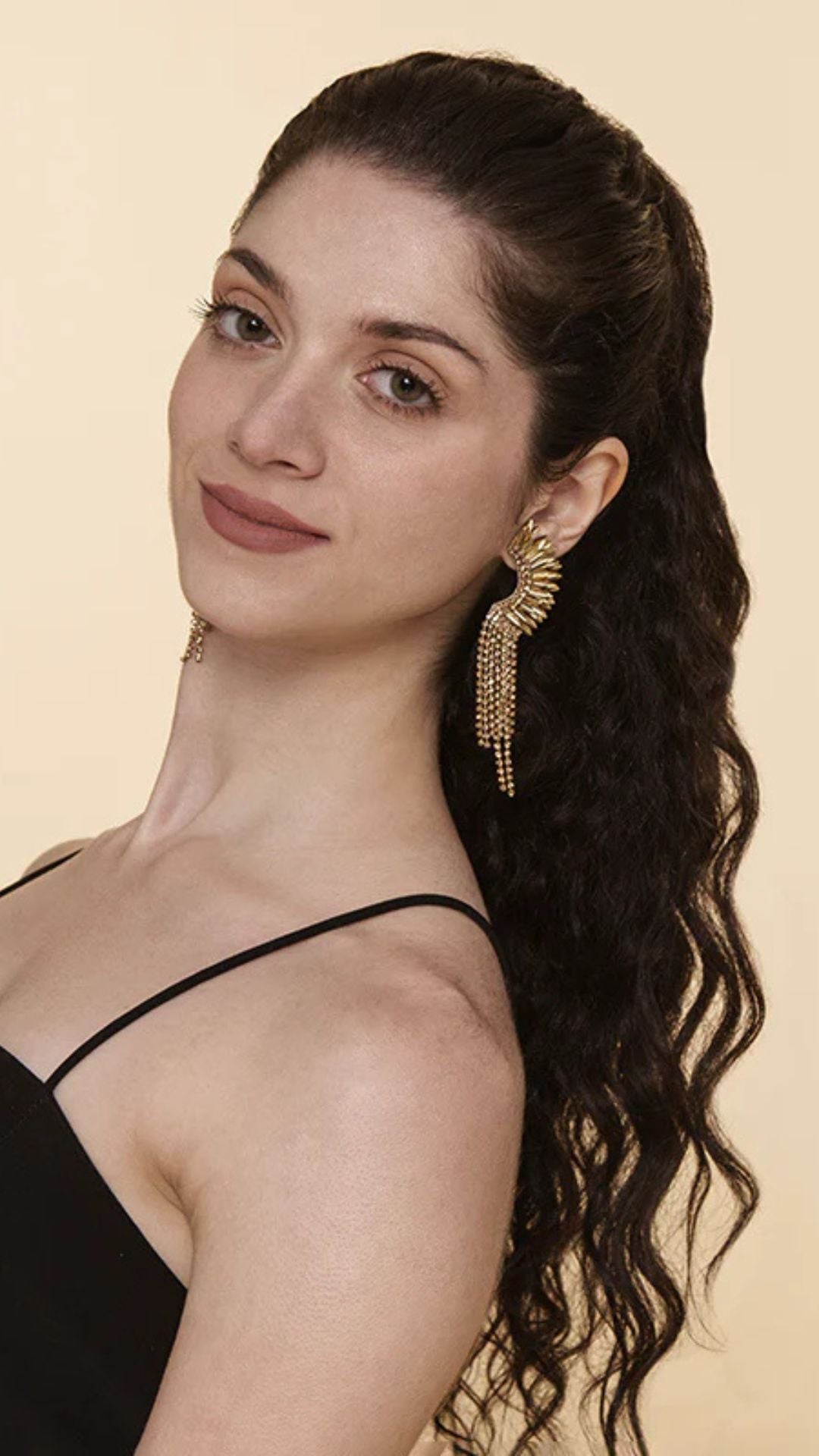 Estella Earrings Gold - Deepa Gurnani