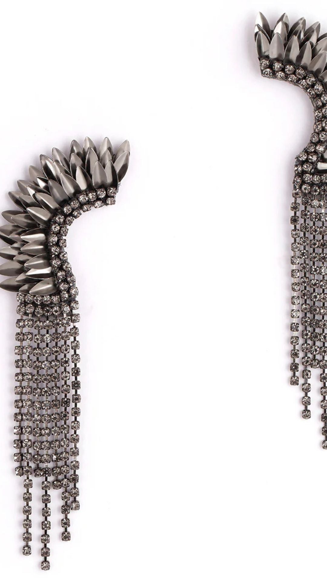 Estella Earrings Gunmetal - Deepa Gurnani
