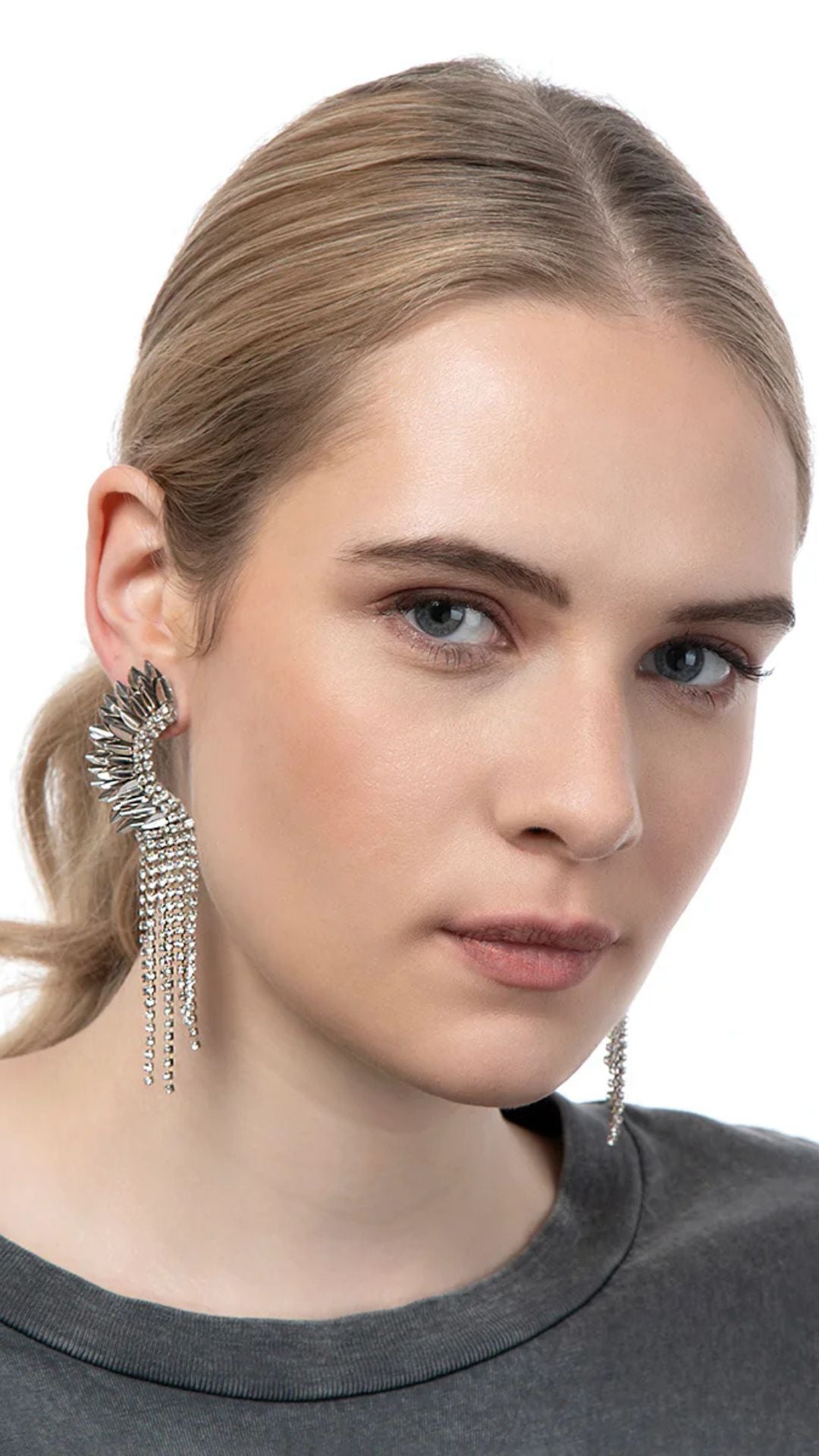 Estella Earrings Silver - Deepa Gurnani