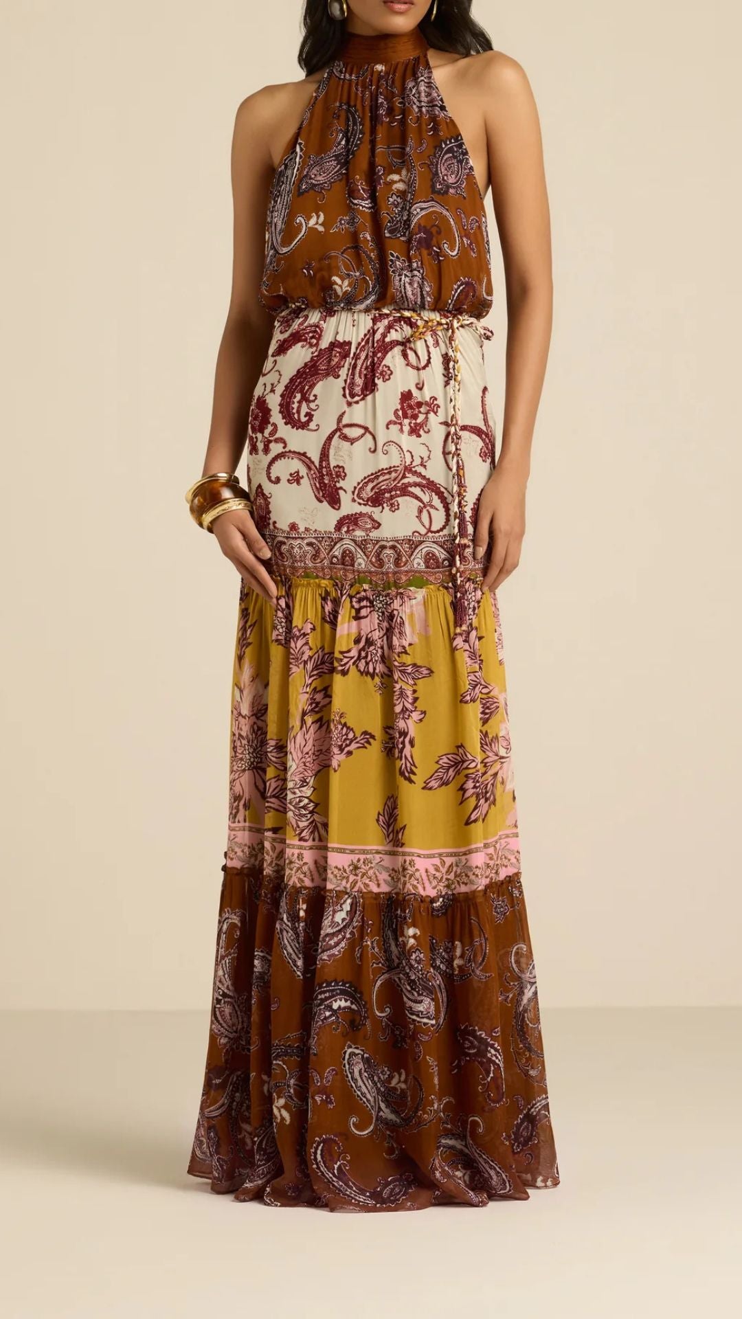 Faria Halter Maxi Dress - Hemant and Nandita