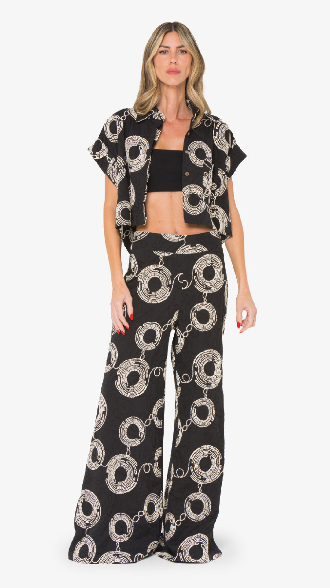 ISLIE TOP - BLACK/NATURAL - JBQ