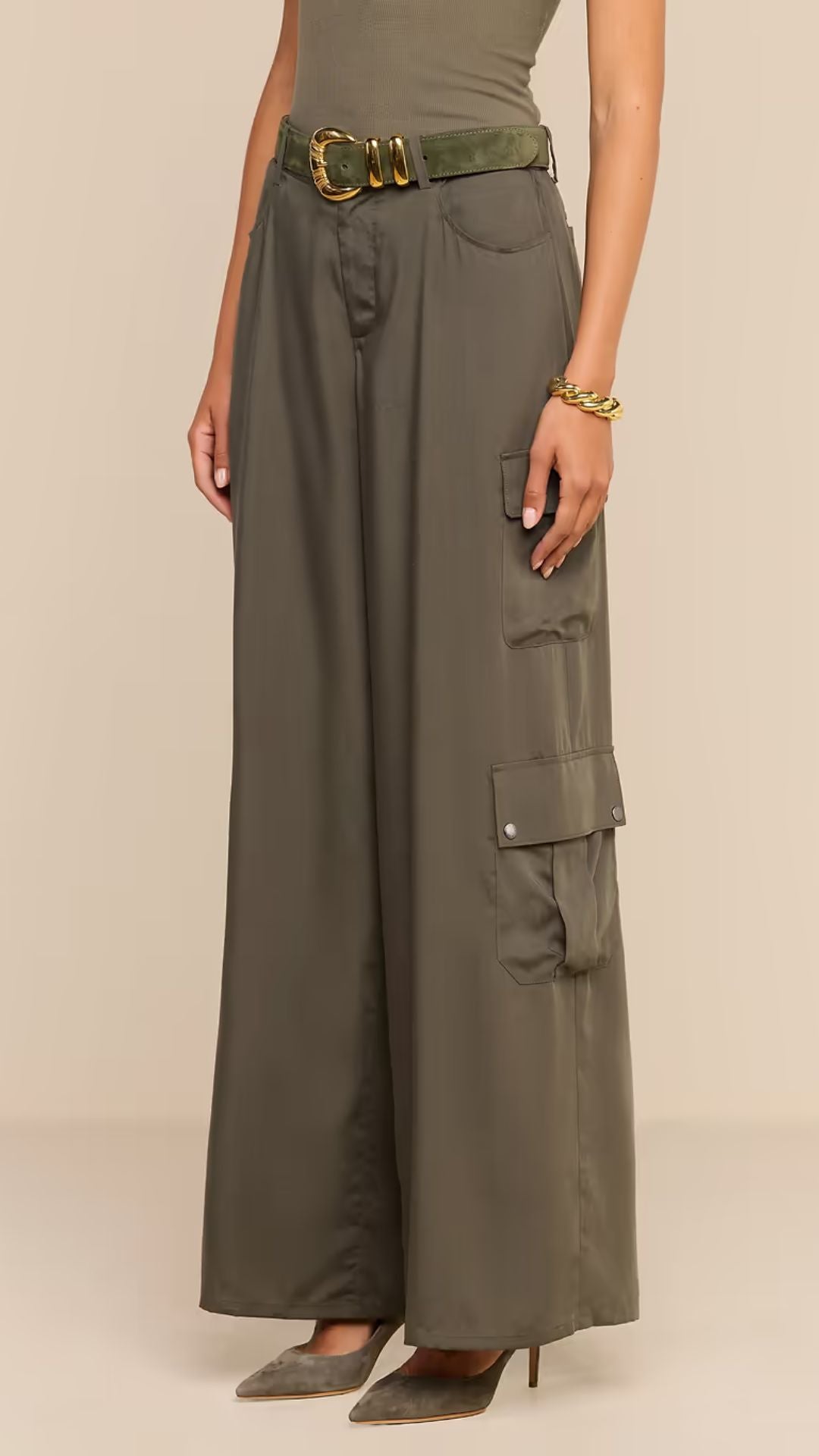 Isolde Cargo Pant Ash Olive - L'Agence
