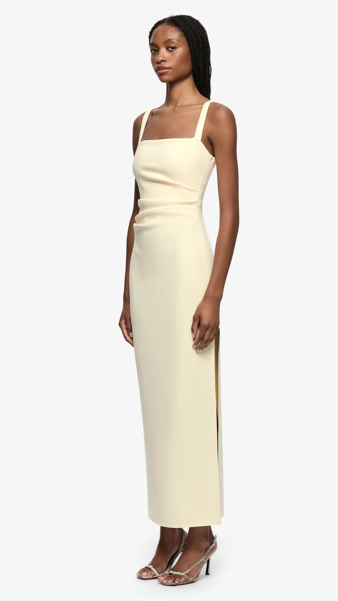 Leora Tuck Maxi Dress Lemon Sorbet - BEC + BRIDGE