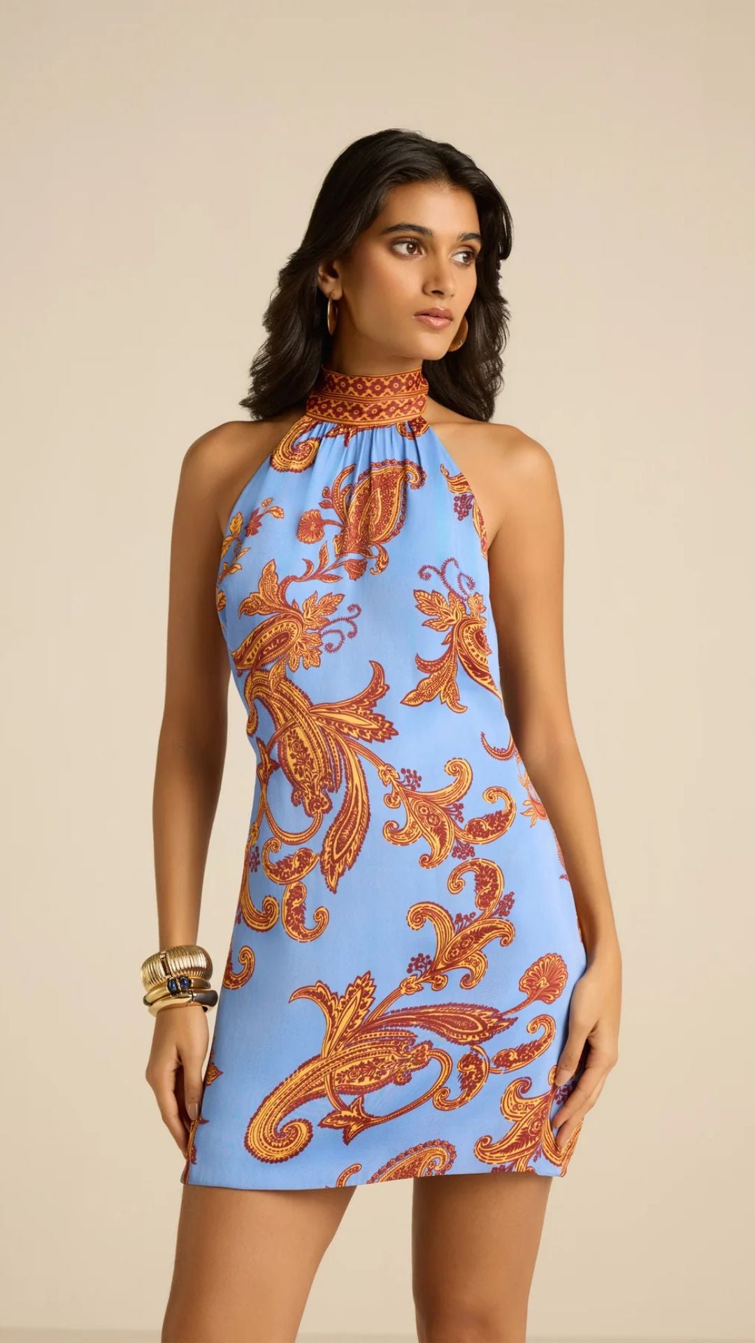 Leya Halter Mini Dress - Hemant and Nandita
