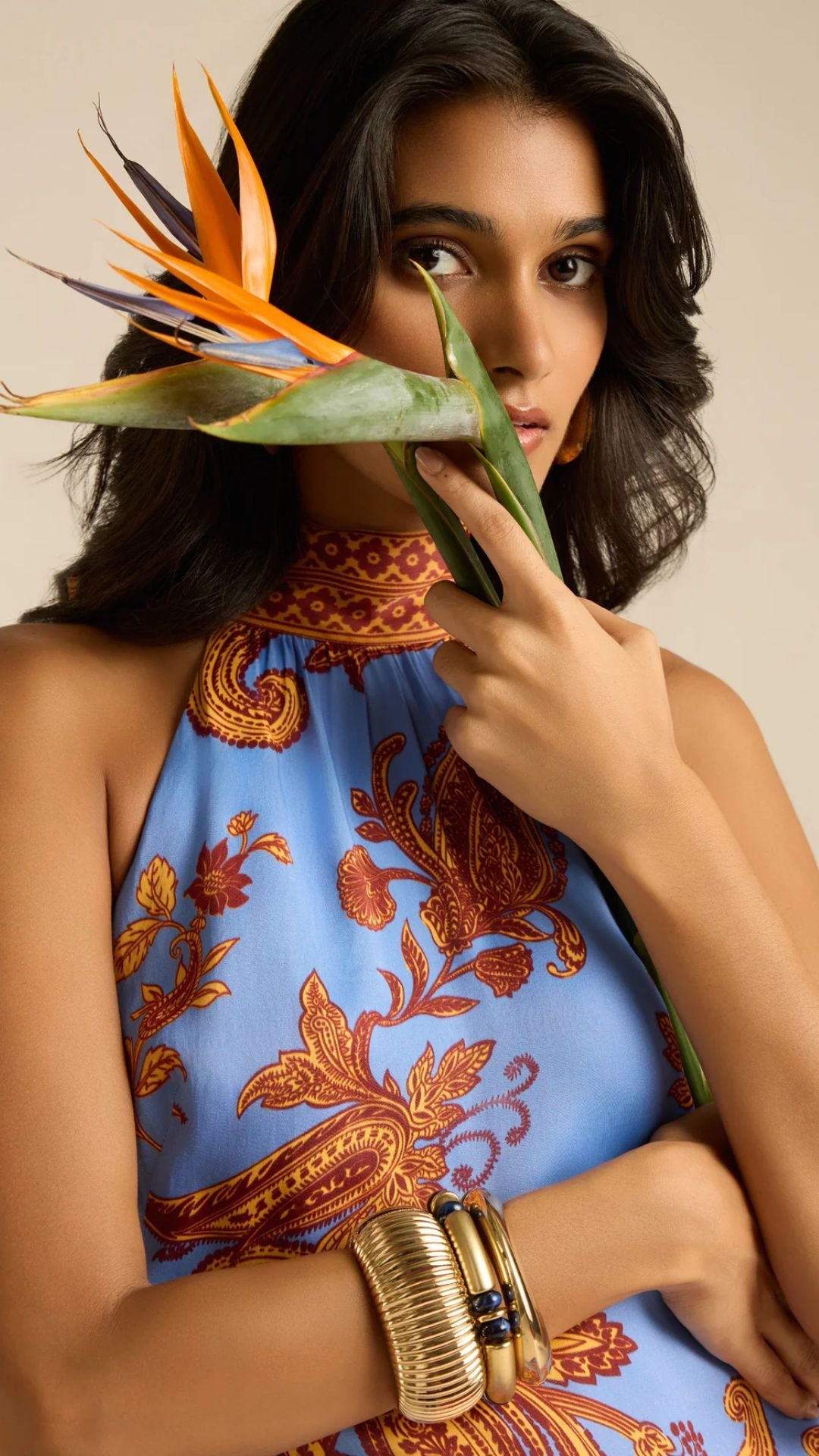 Leya Halter Mini Dress - Hemant and Nandita