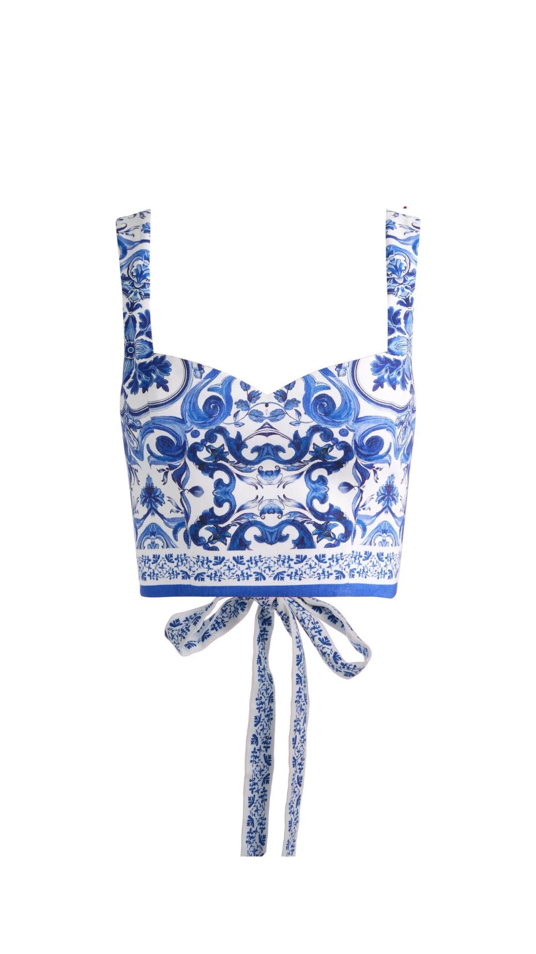 Miriam Linen Sweetheart Top Solstice - Alice and Olivia
