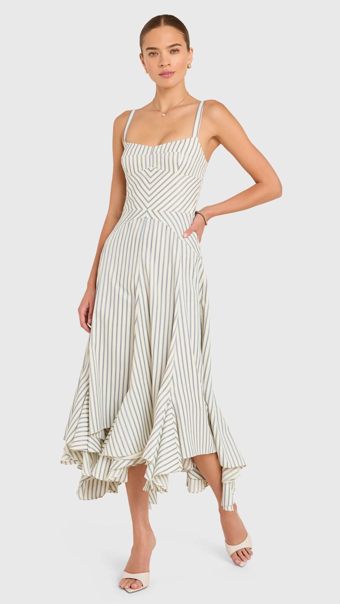 Monterey Dress in Oxford Stripe - Amanda Uprichard