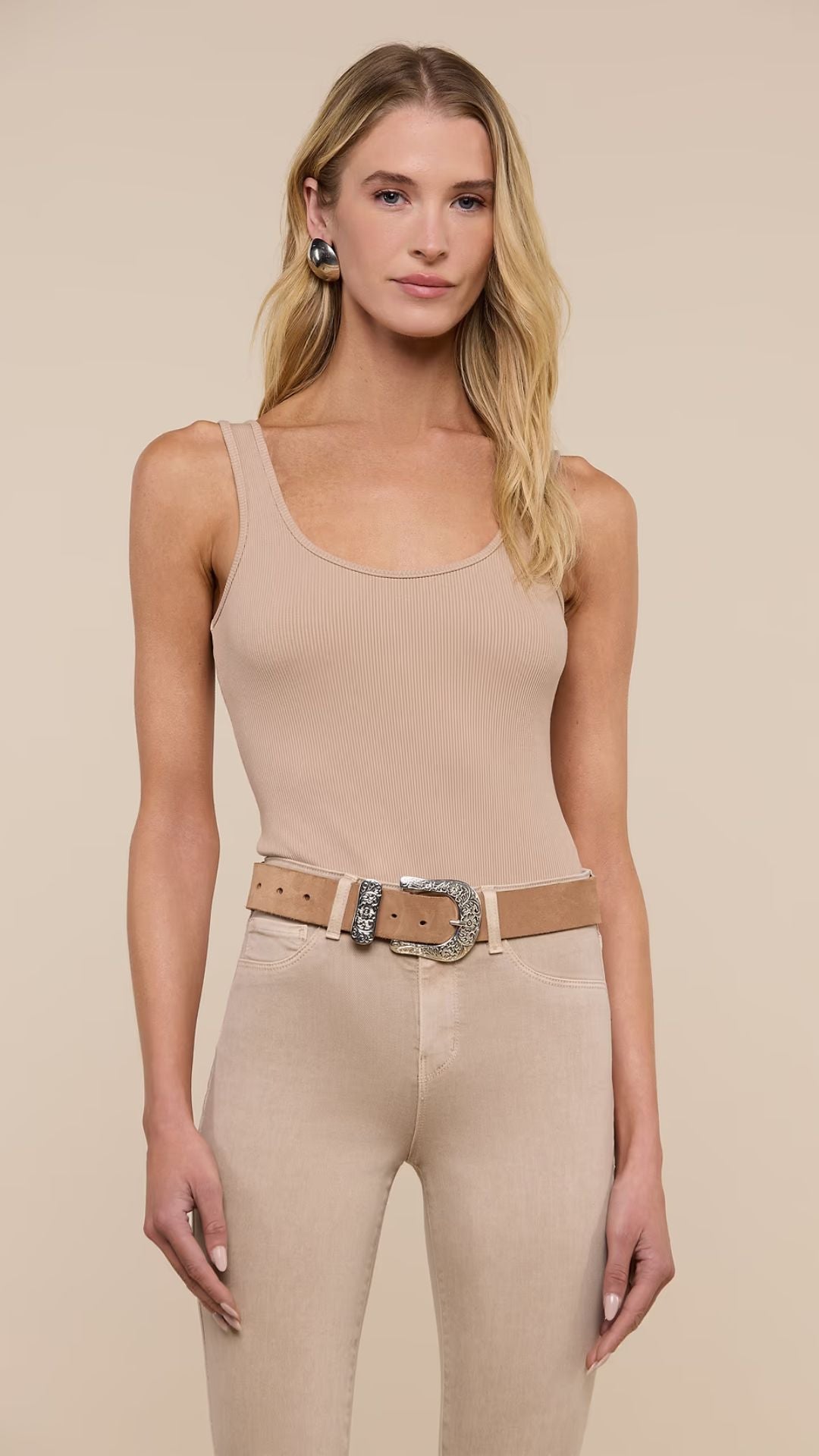 Nica Scoopneck Bodysuit Cappuccino - L'Agence
