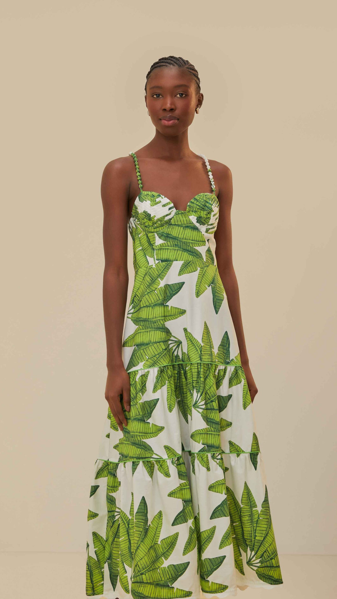 Palm Fan Midi Dress - Farm Rio