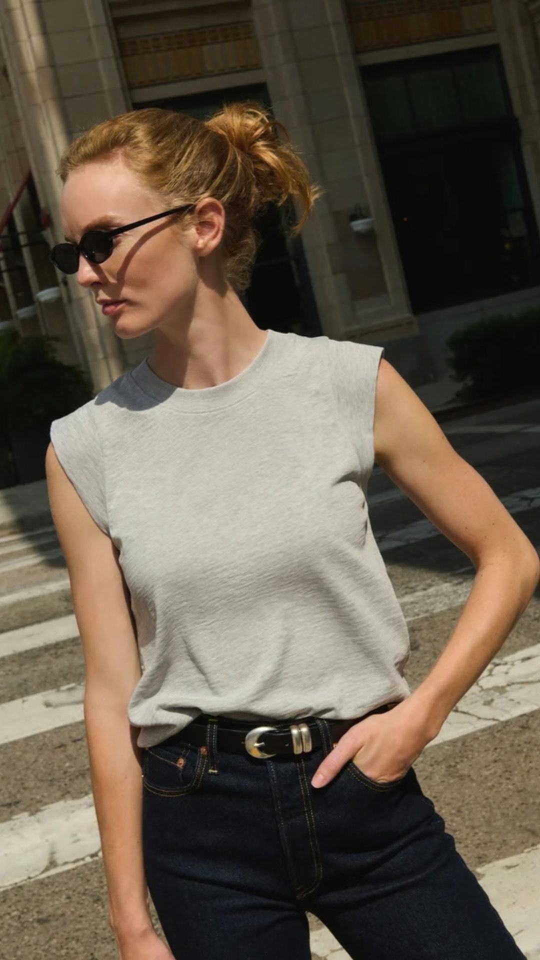 Patti Muscle Tank Heather Grey - Nation Ltd.