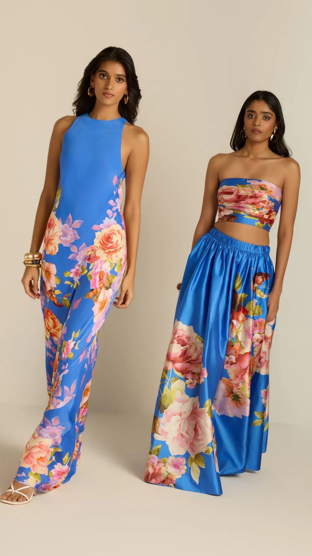 Vanya Bias Maxi Dress - Hemant and Nandita