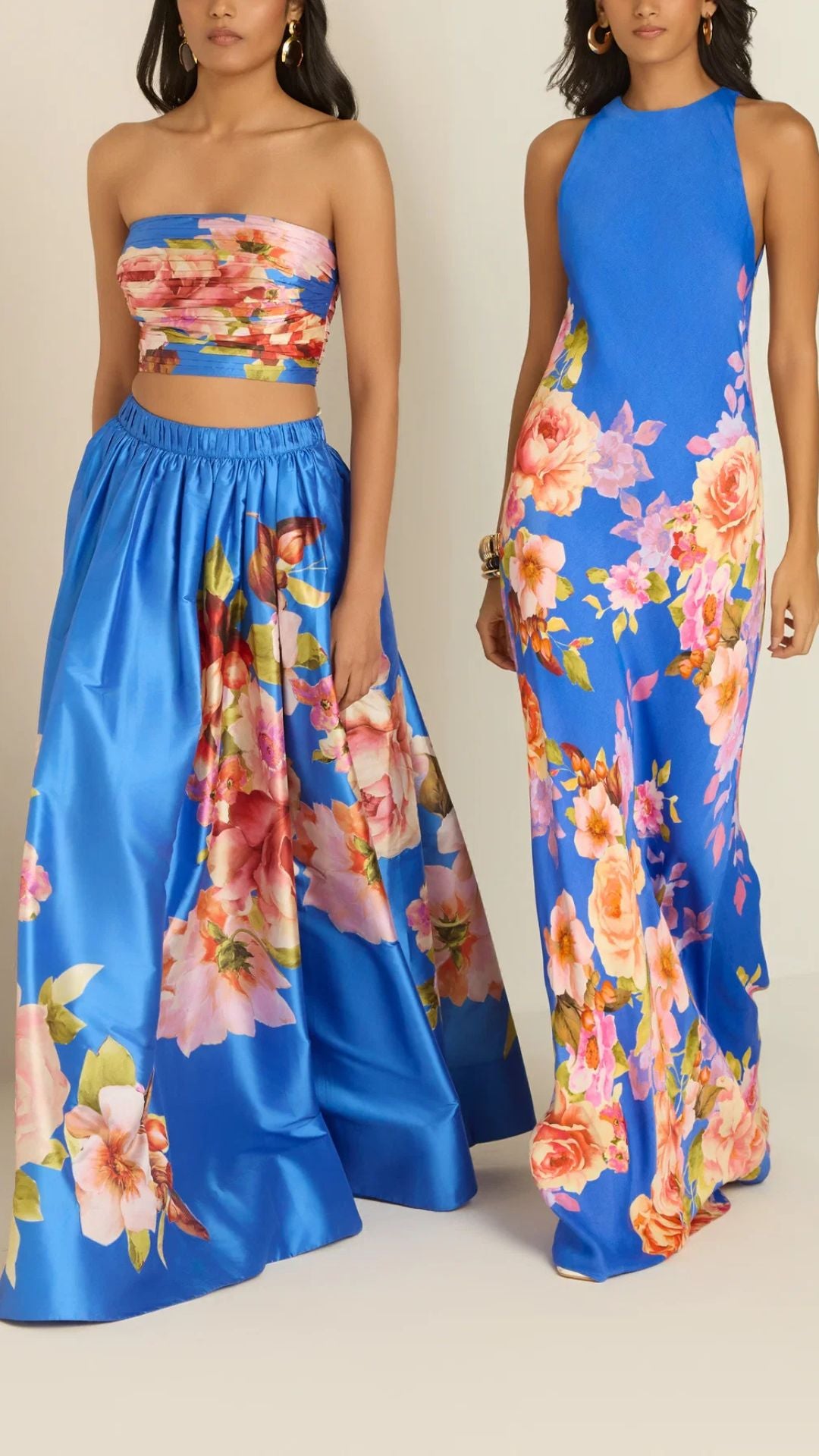 Vanya Bias Maxi Dress - Hemant and Nandita
