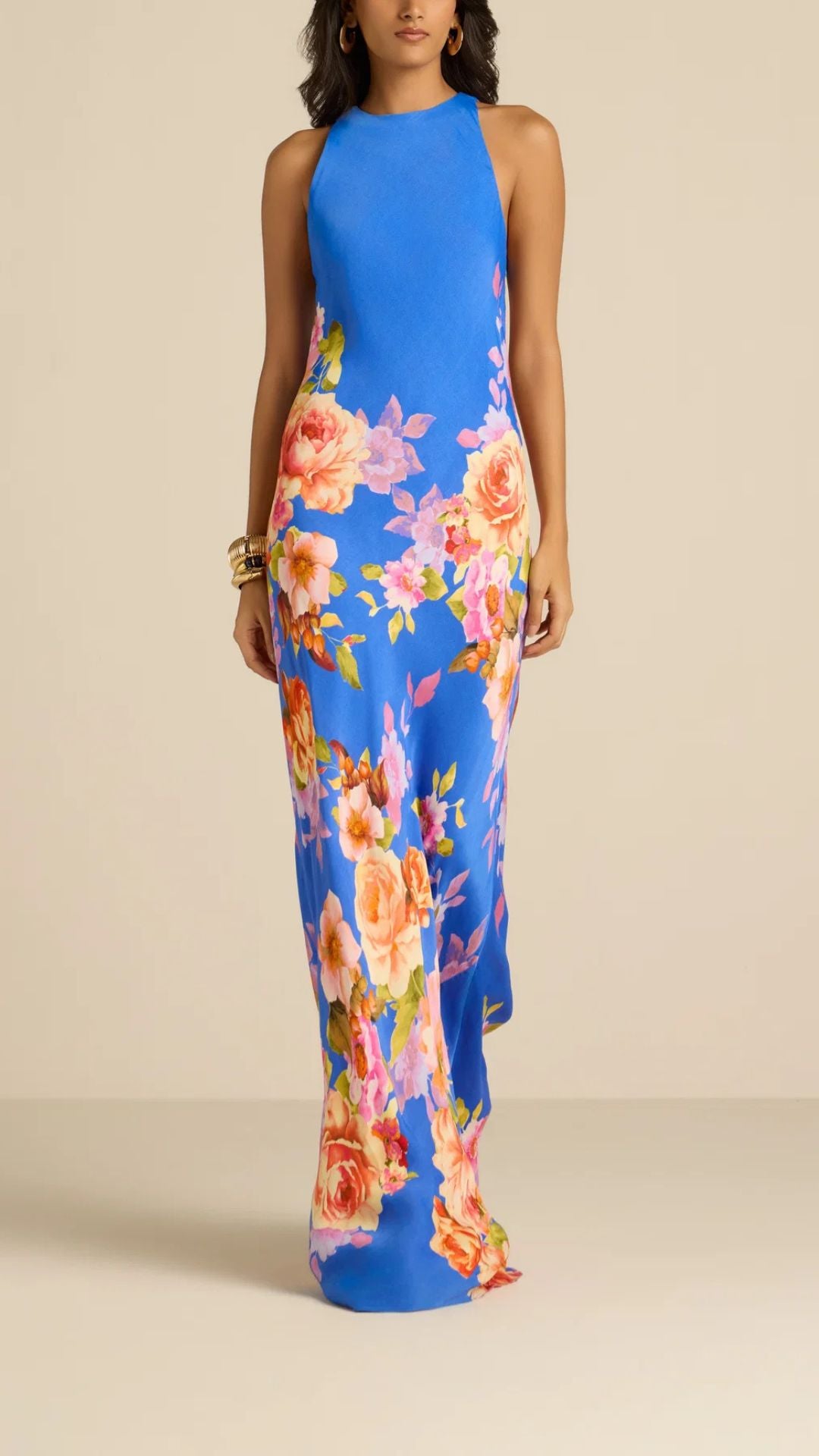 Vanya Bias Maxi Dress - Hemant and Nandita