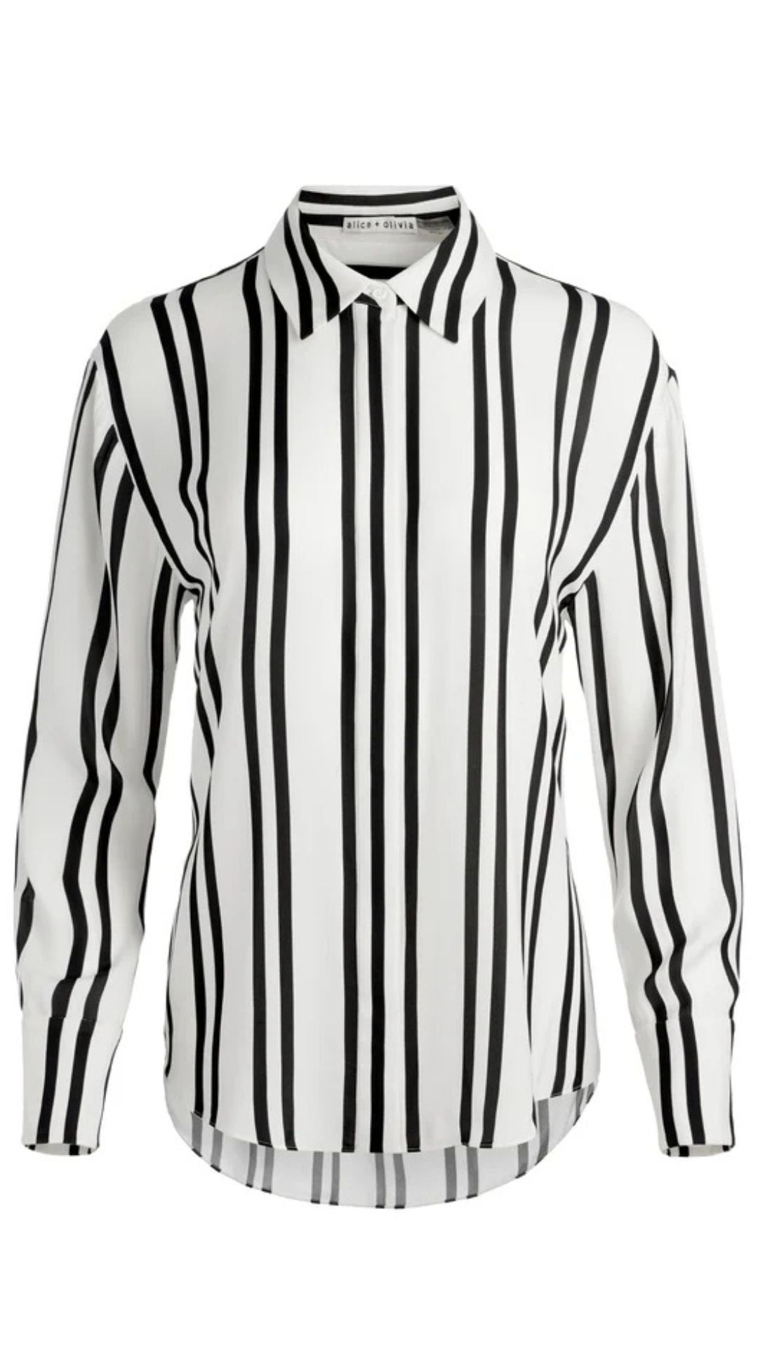 Dimitra Oversized Button Down Shirt - Alice and Olivia