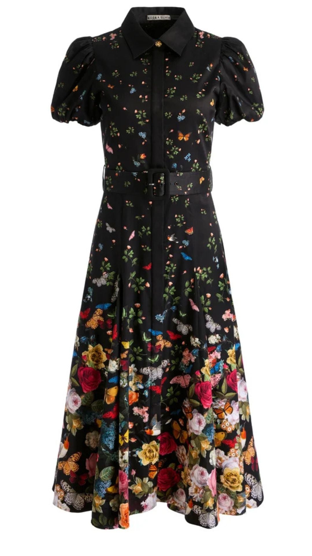 Henrietta Full Flare Midi Dress - Alice and Olivia