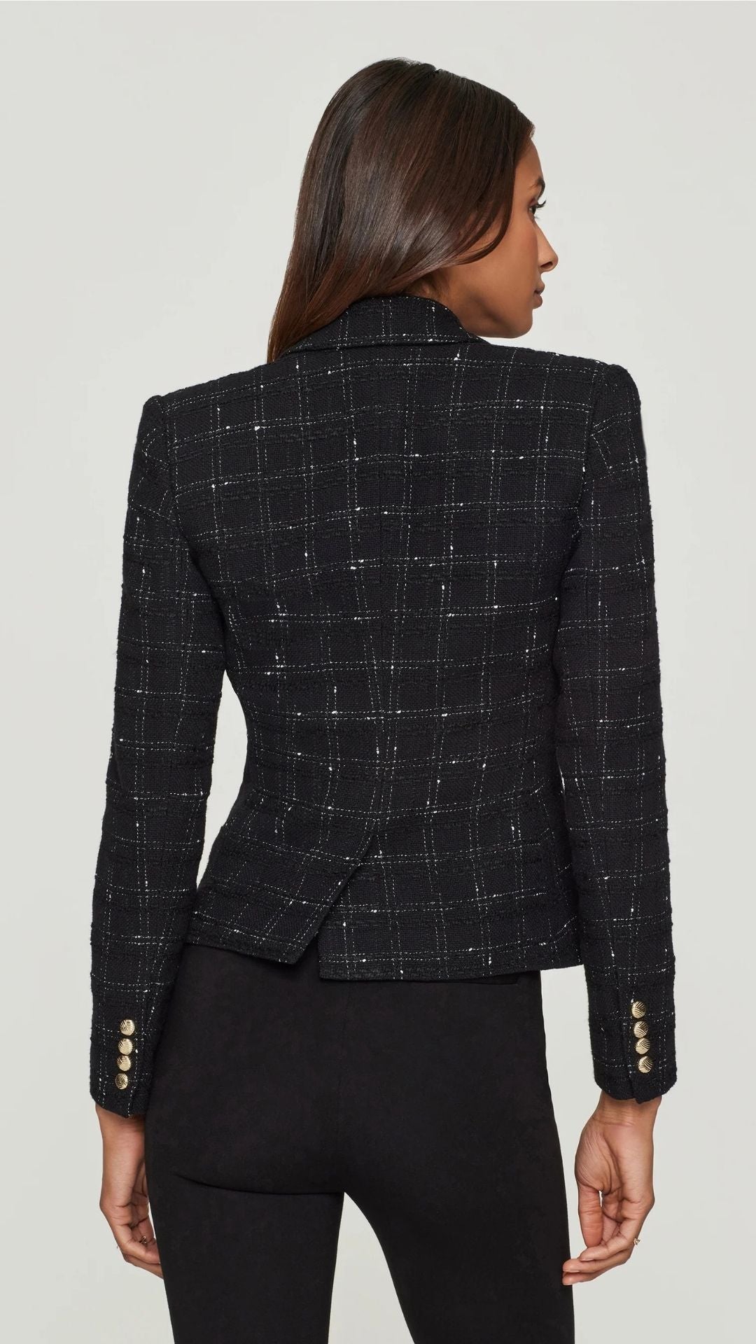 Elsa Window Pane Tweed Blazer - Generation Love
