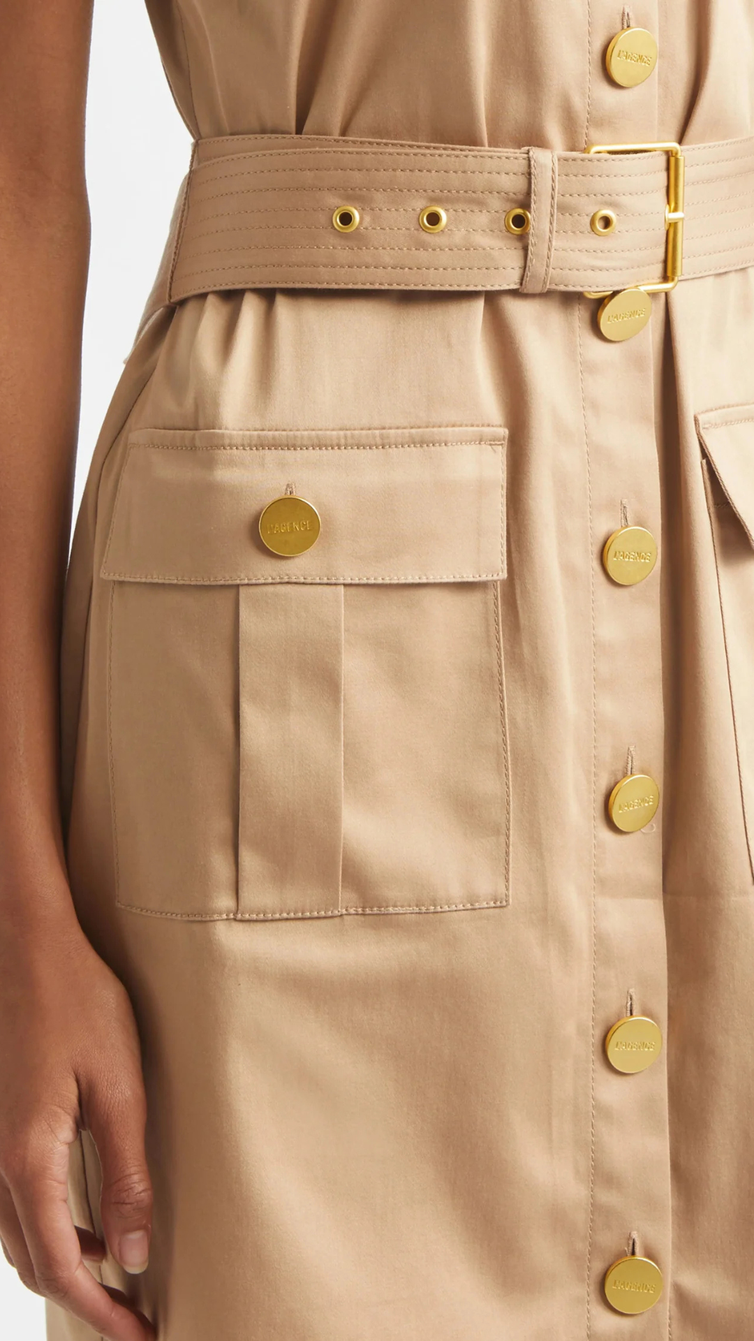 Noira Military Shirt Dress Capuccino