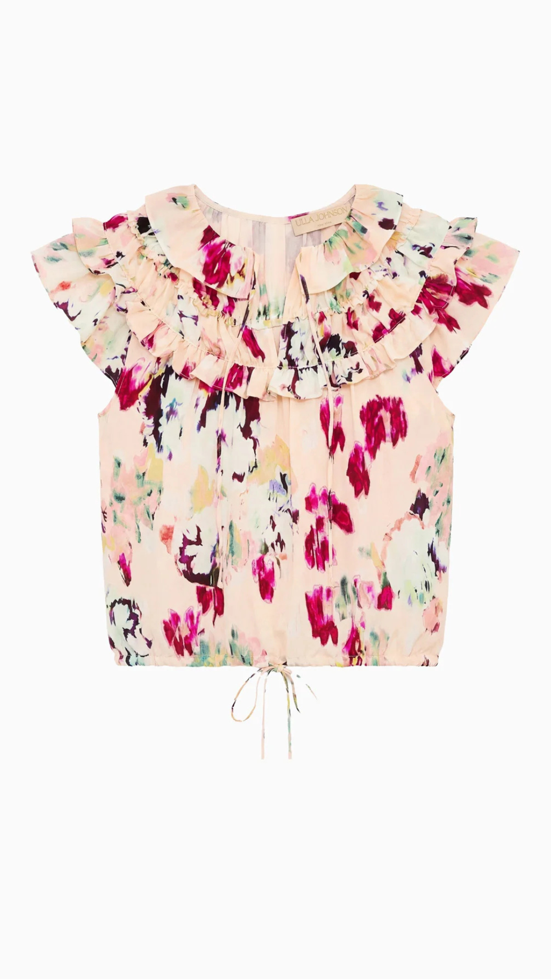 Eleonore Silk Top Summer Garden