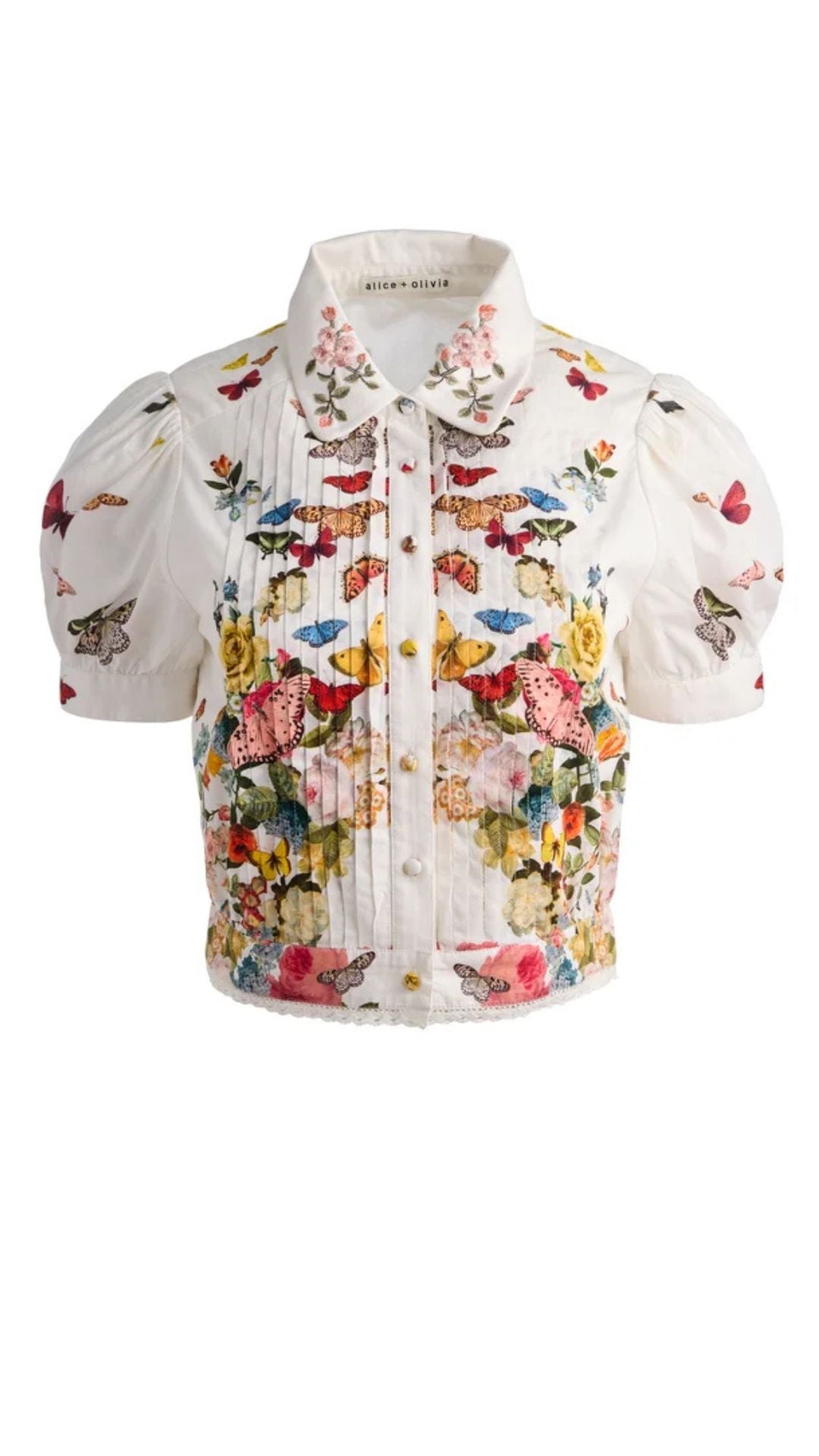Rosie Ember Puff Sleeve Top - Alice and Olivia