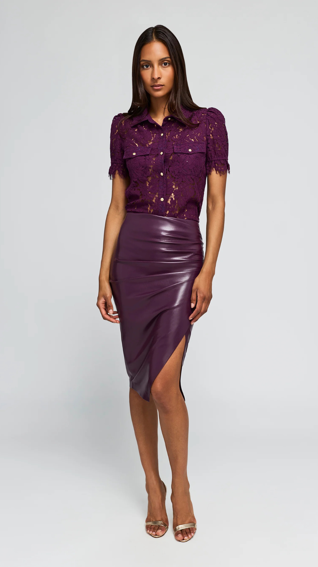 Gina Vegan Leather Skirt