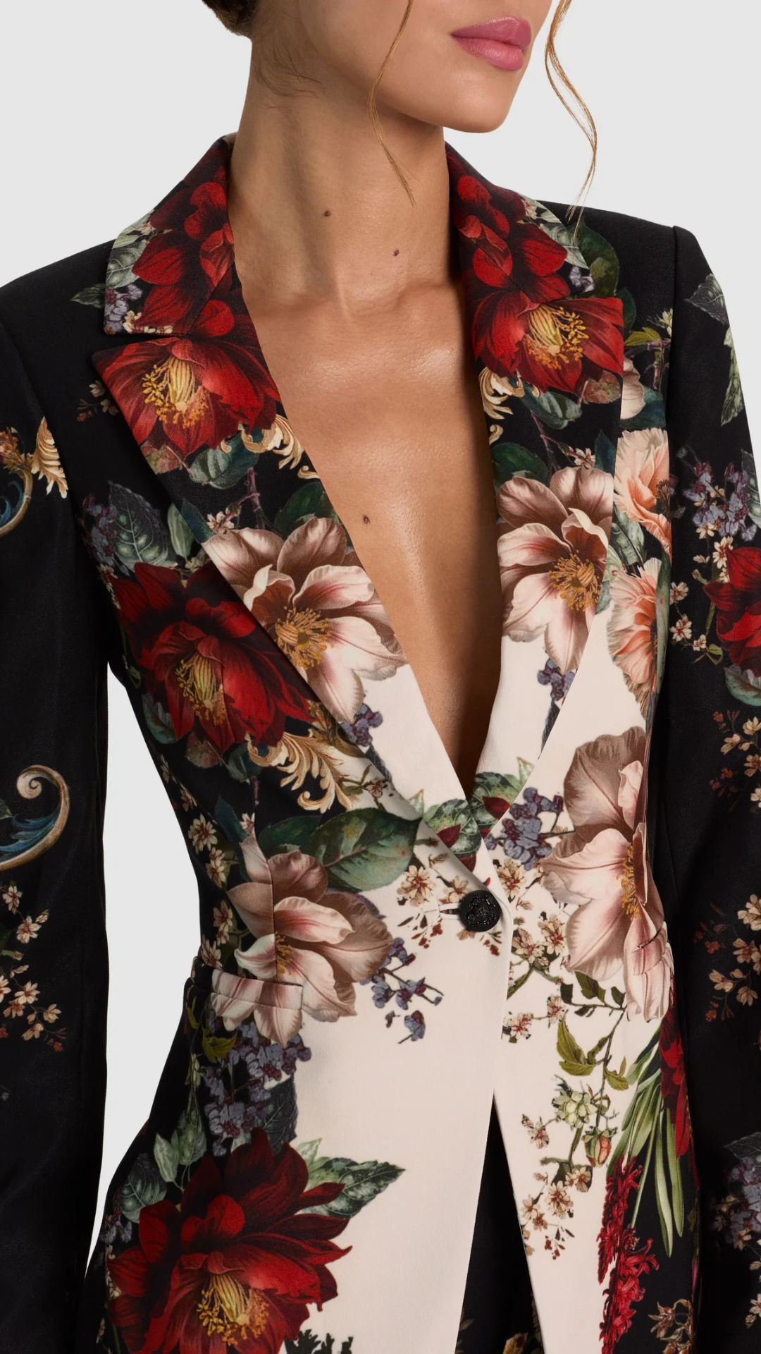 Breann Fitted Blazer Floral Radiance