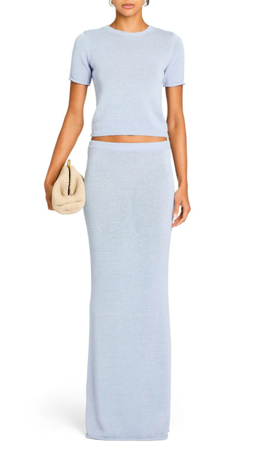 Kora Knit Maxi Skirt Blue - SER.O.YA