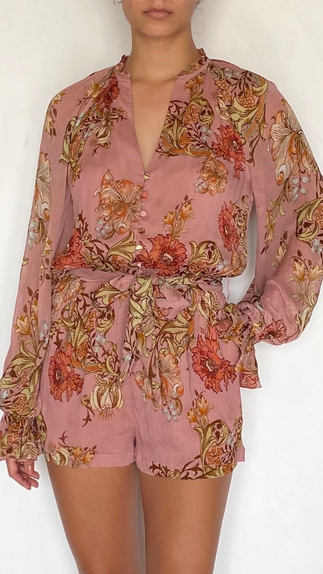 Romper with Tie Belt - Hemant and Nandita