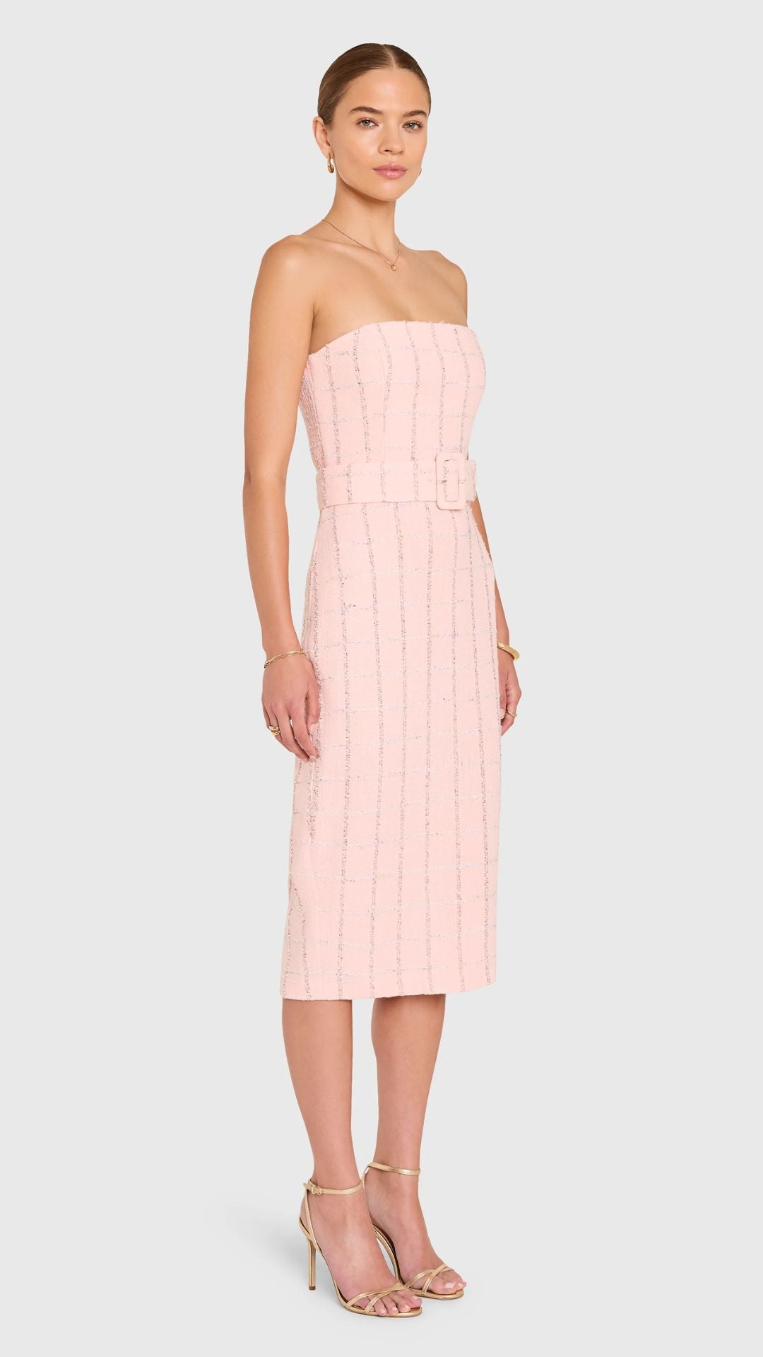 Fae Midi Dress Tweed