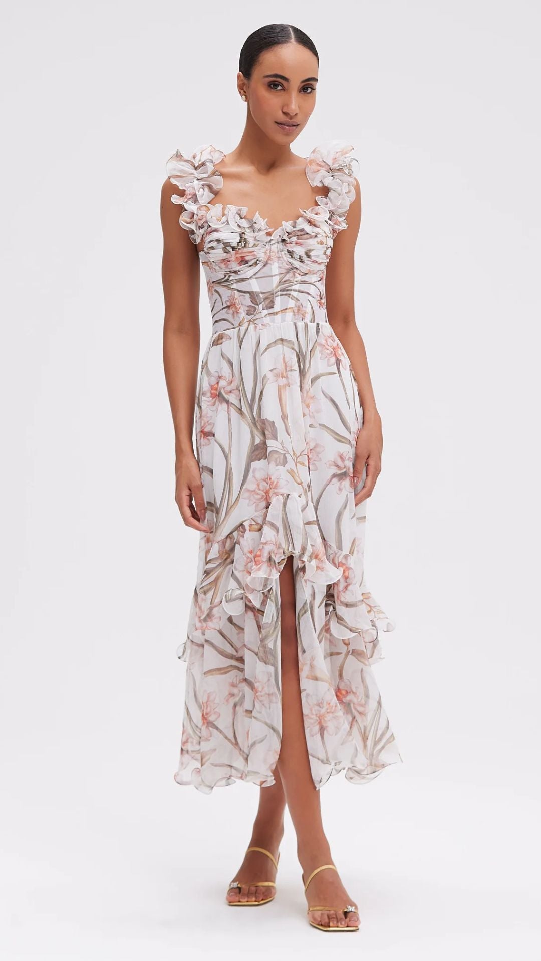 Botanic Retro Flutter Maxi Dress - Patbo
