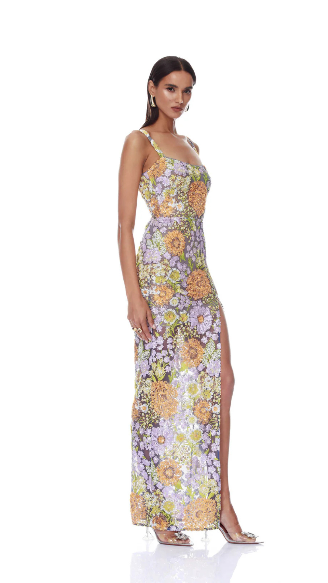 Amalfi Pailette Veronica Maxi Dress With Slit