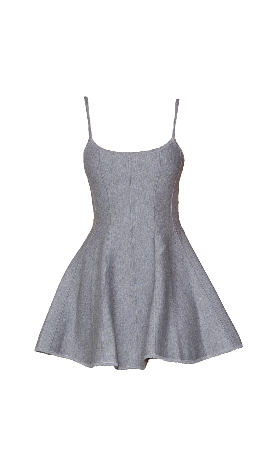 Flared Corset Dress Heather Grey