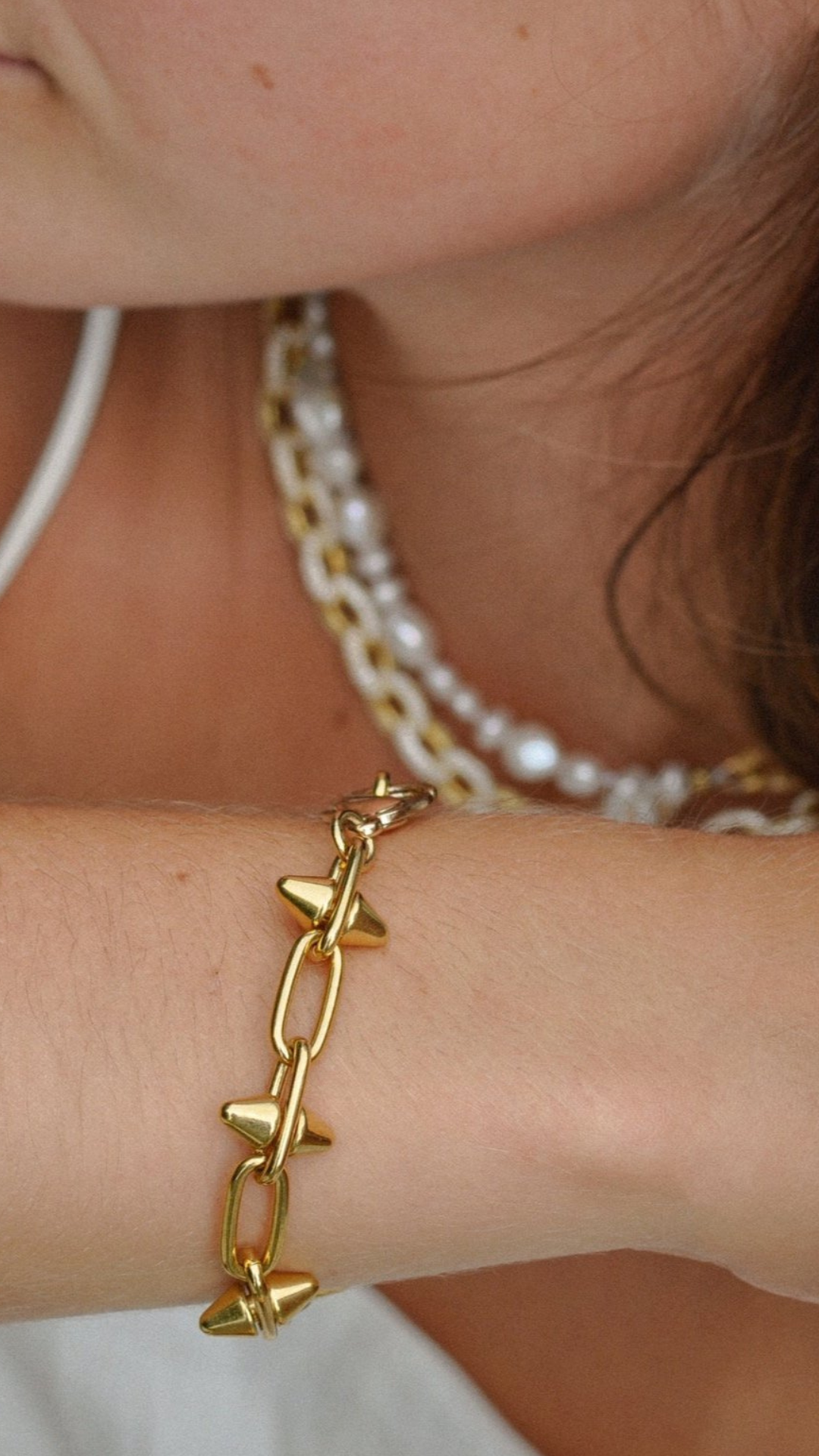 Big Spike Gold Bracelet