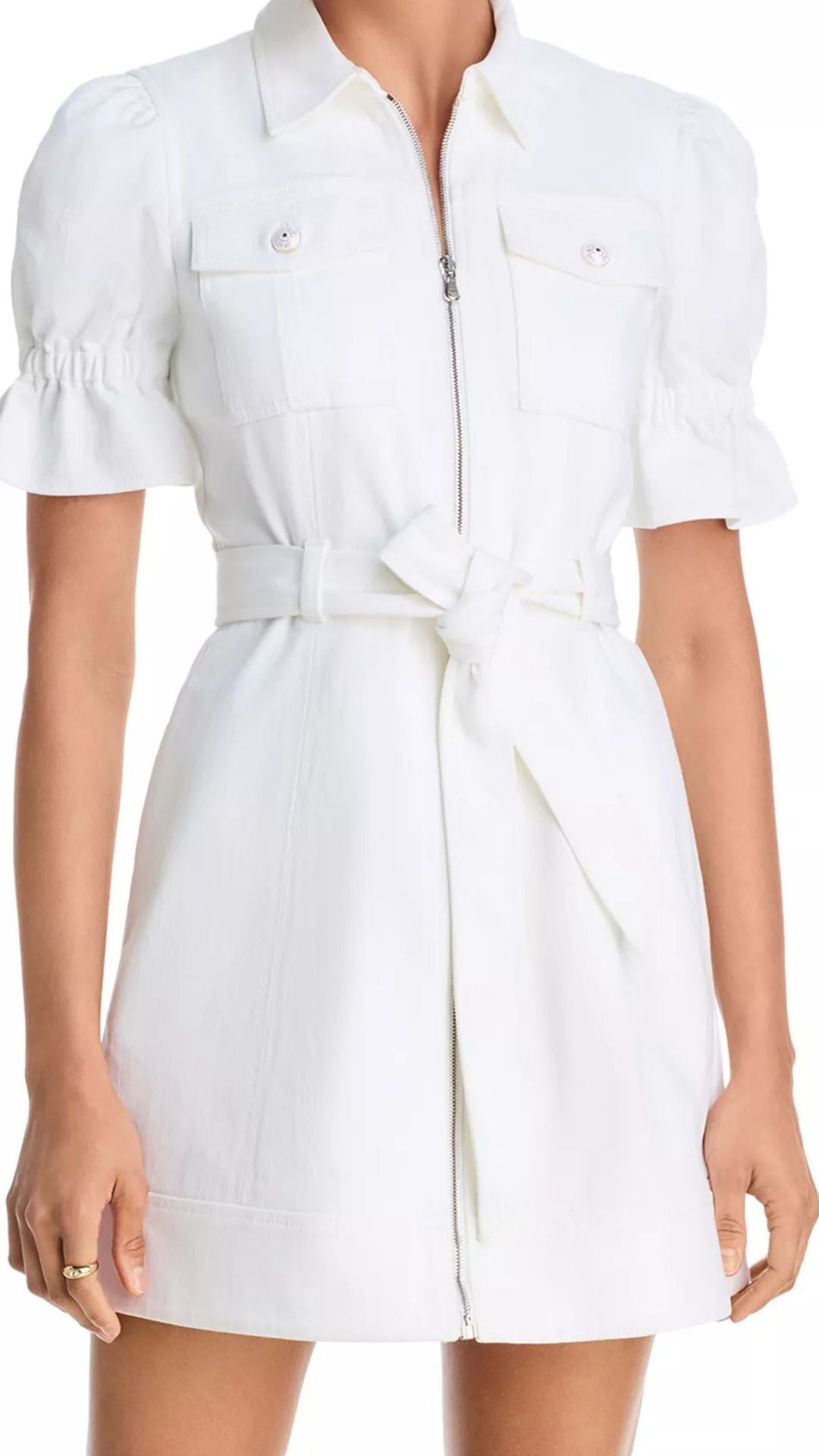White Denim Holly Dress