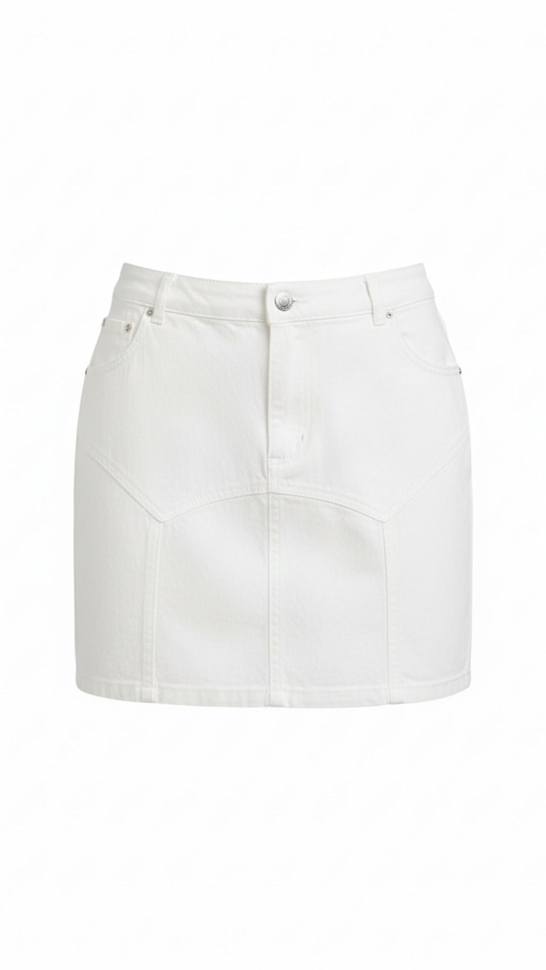 White Denim Garter Skirt - Fleur Du Mal