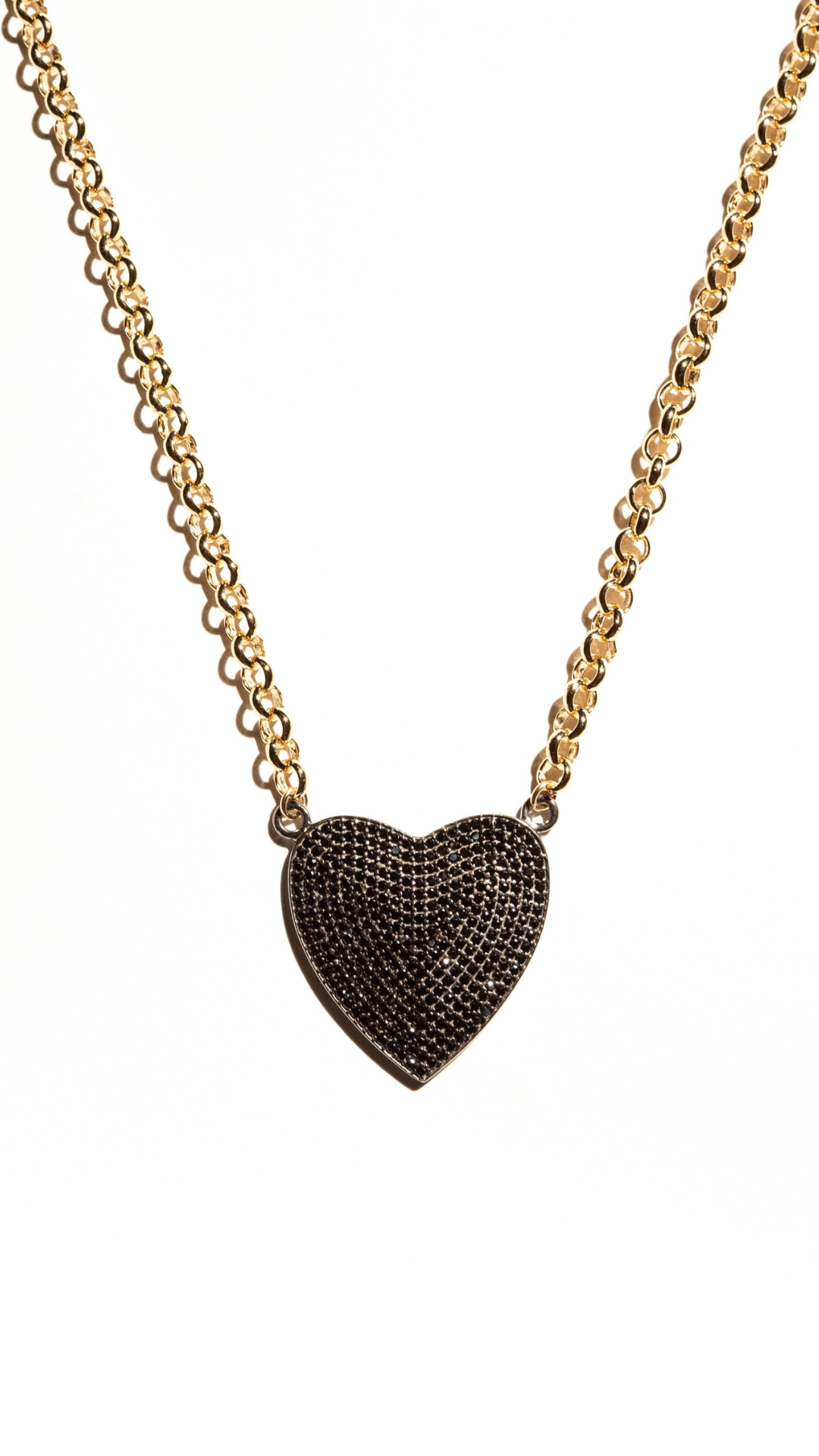 Jocelyn Heart Black Necklace