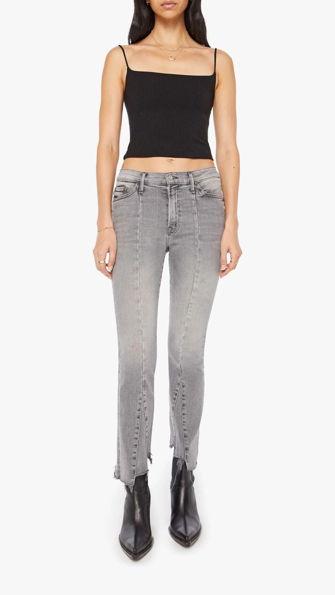 Insider Crop Pointy Fray Catch - Mother Denim