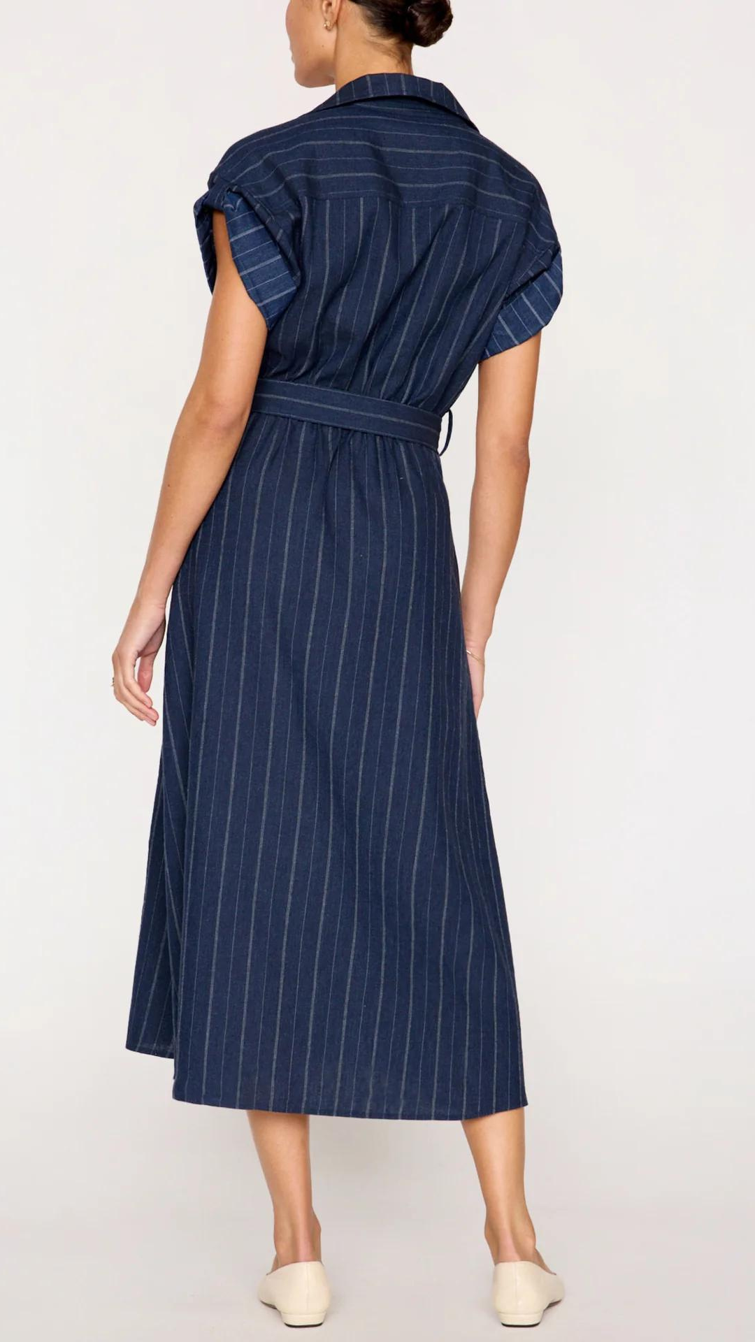 Fia Belted Striped Dress - Brochu Walker