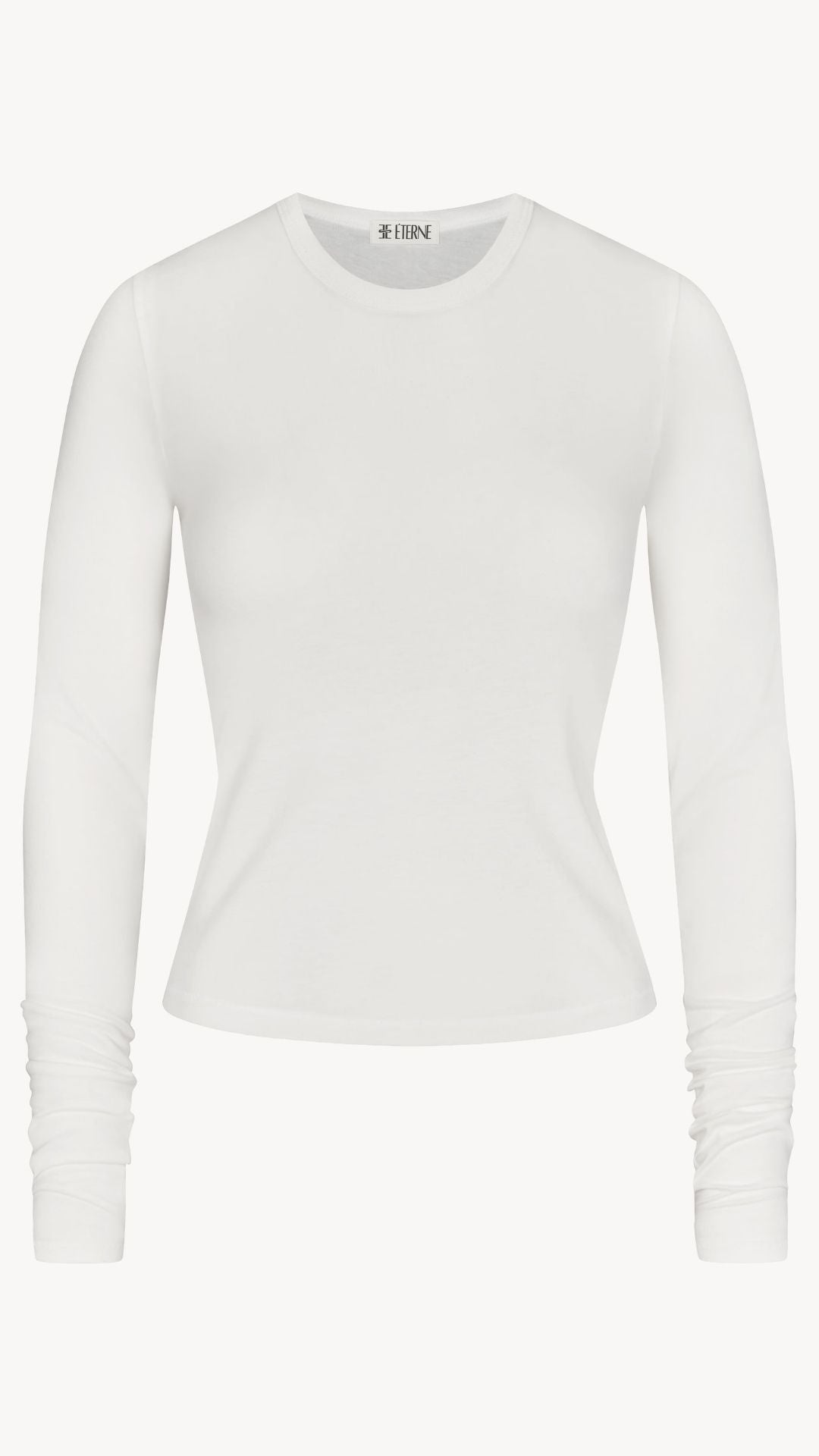 Fitted Crew Neck Long Sleeve T-Shirt