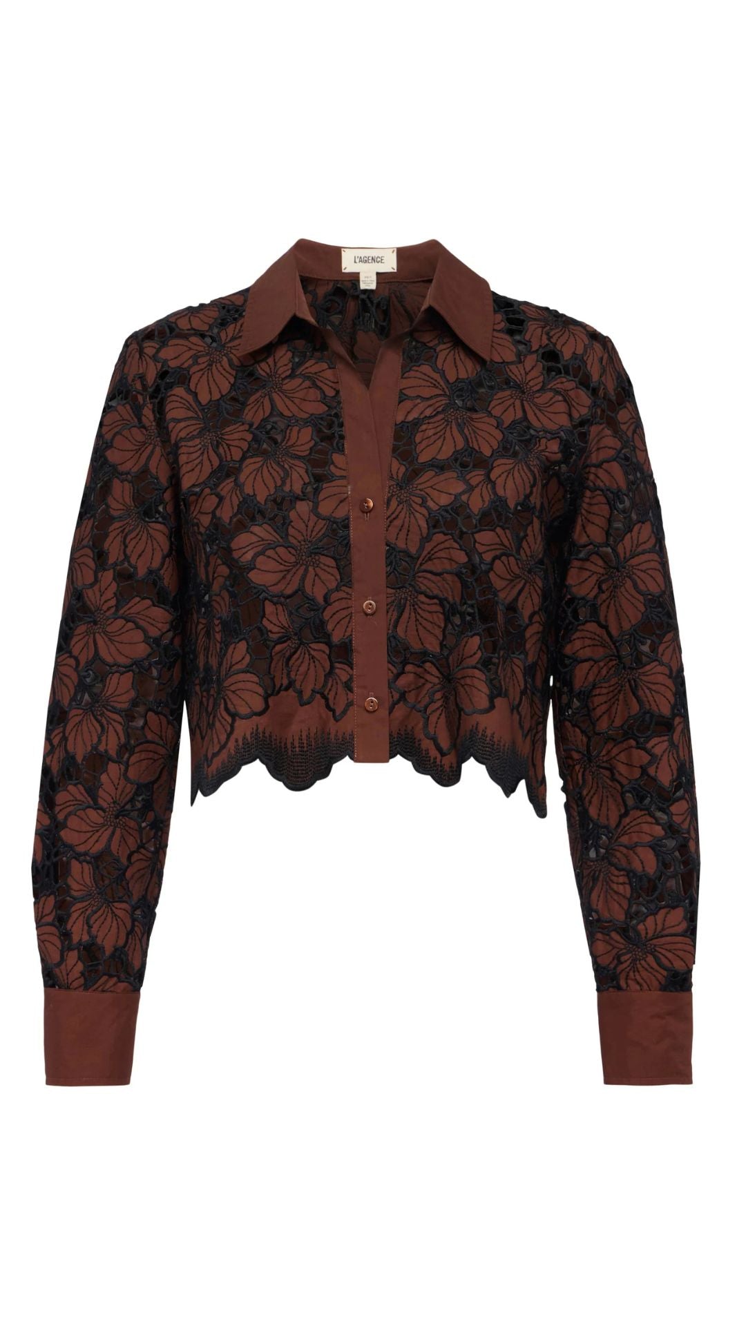 Seychelle Cropped Eyelet Blouse