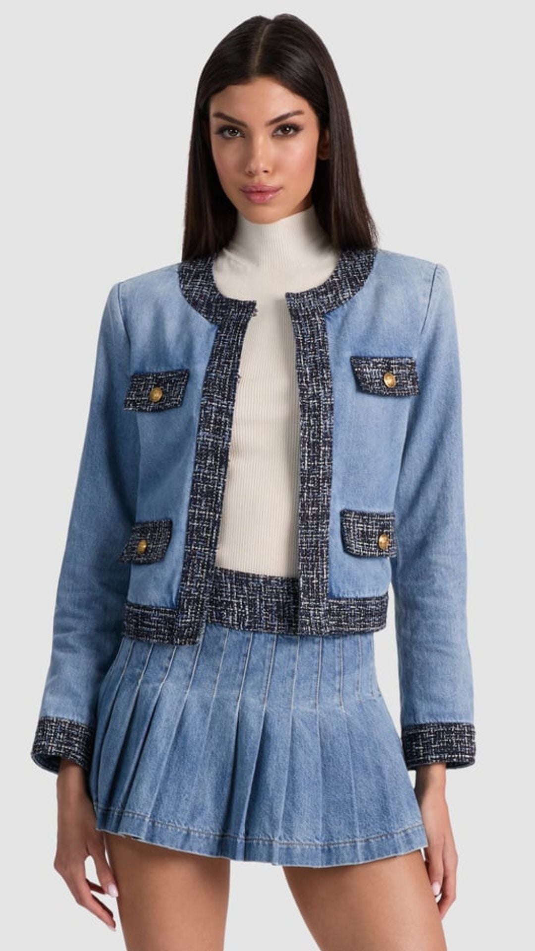 Landon Cropped Denim Jacket